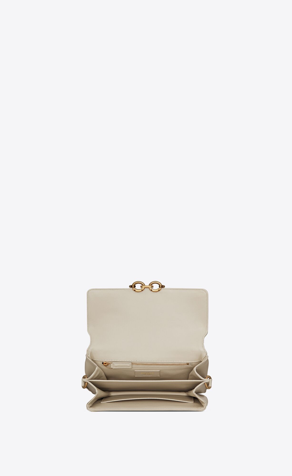 YSL Le Maillon Satchel In Smooth Leather Blanc Vintage | GHCVW2857