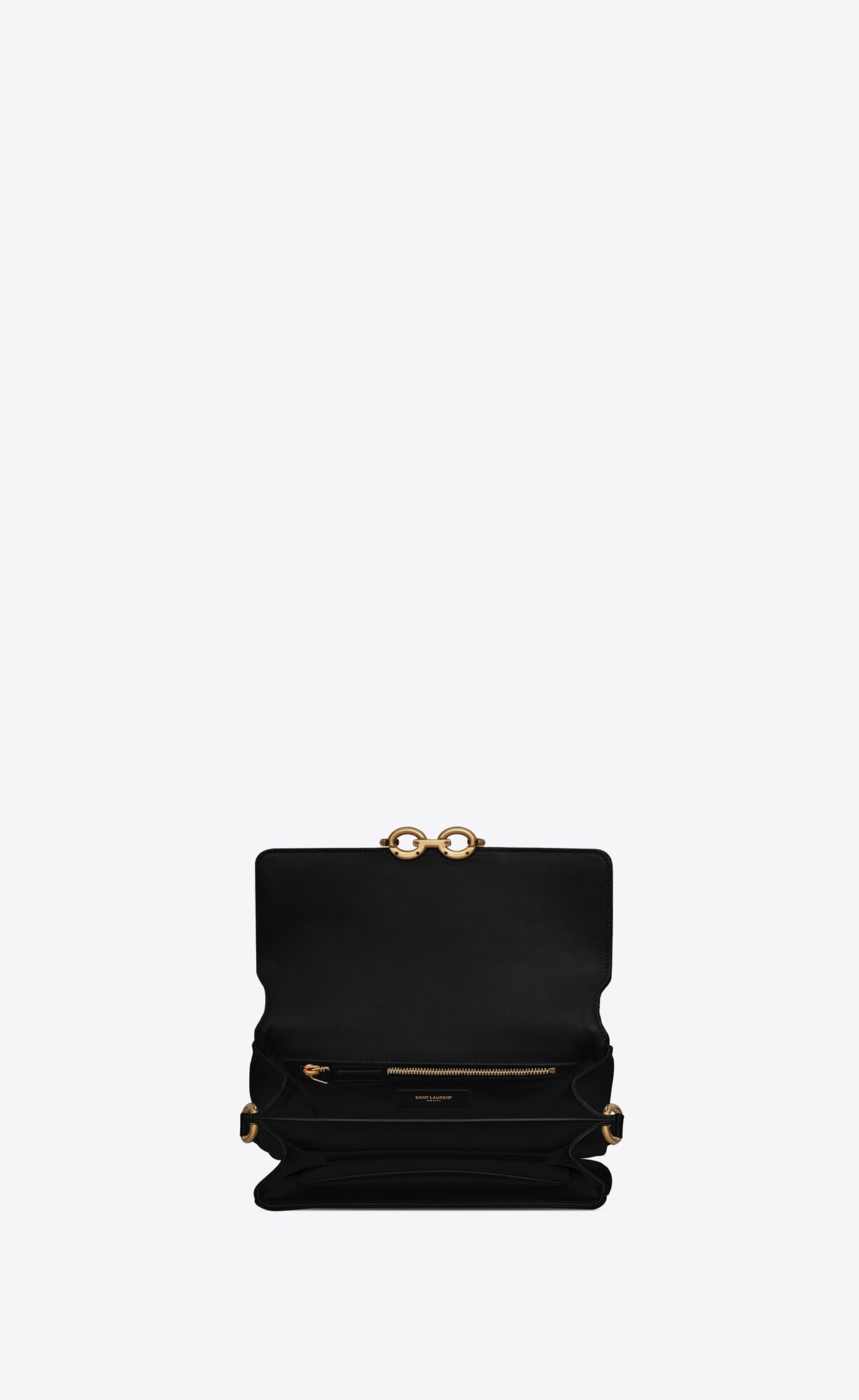 YSL Le Maillon Satchel In Smooth Leather Black | NFZYO9432