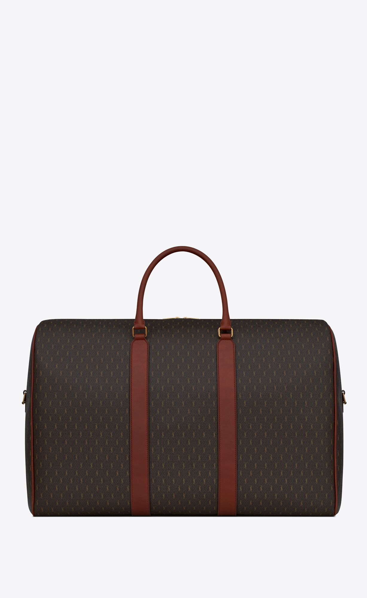 YSL Le Monogramme 72h Duffle In Cassandre Canvas And Smooth Leather Chestnut | ZPUMD4619