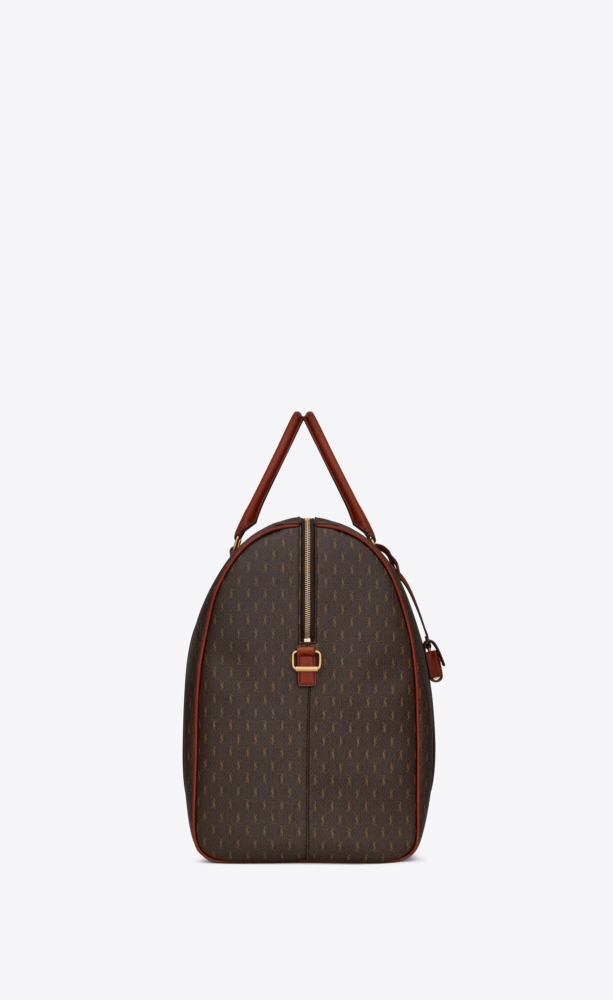 YSL Le Monogramme 72h Duffle In Cassandre Canvas And Smooth Leather Chestnut | ZPUMD4619