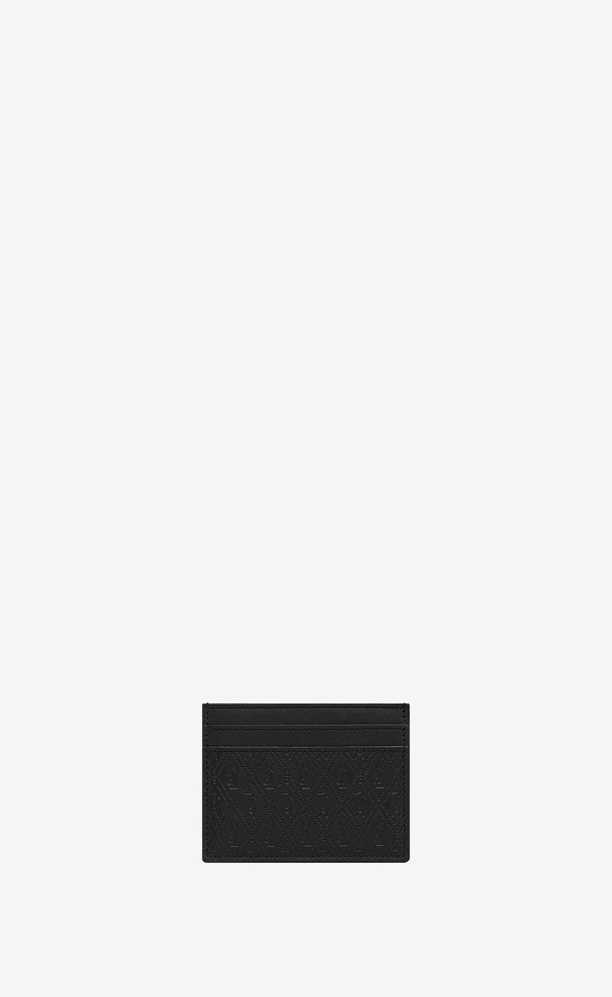 YSL Le Monogramme Card Holder In Embossed Smooth Leather Black | HZQGL6138