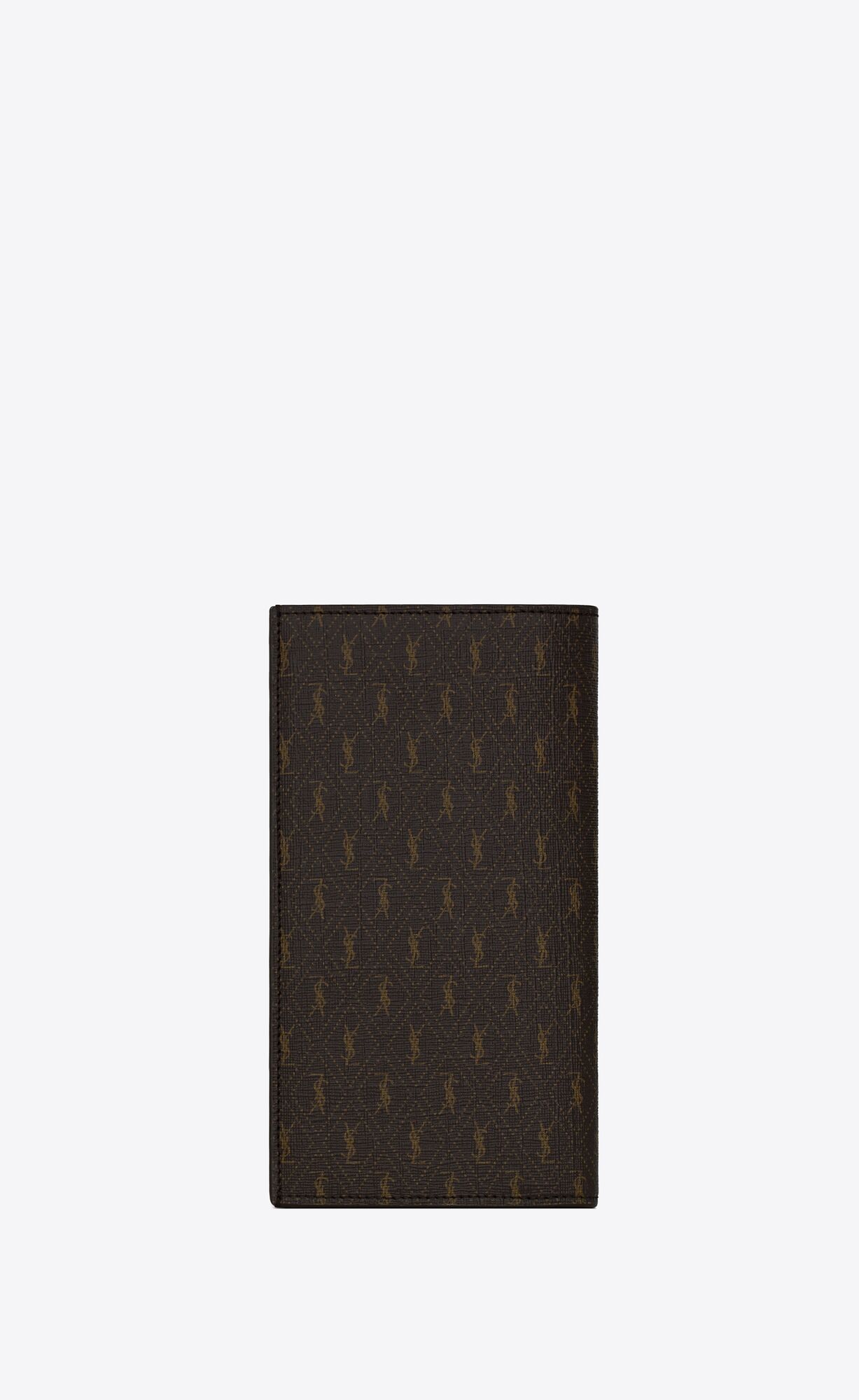 YSL Le Monogramme Continental Wallet In Cassandre Canvas And Smooth Leather Chestnut | GUIOV6514