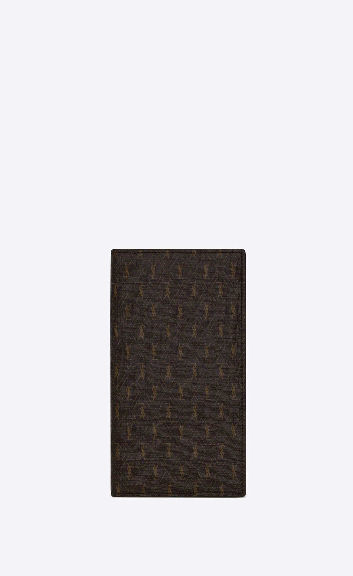 YSL Le Monogramme Continental Wallet In Cassandre Canvas And Smooth Leather Chestnut | GUIOV6514