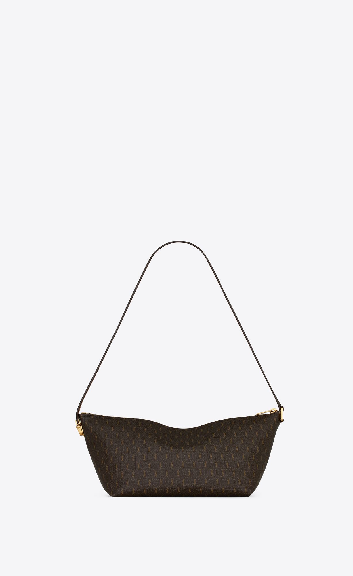 YSL Le Monogramme Crossbody Bag In Cassandre Canvas And Smooth Leather Chestnut | YNEWG8569