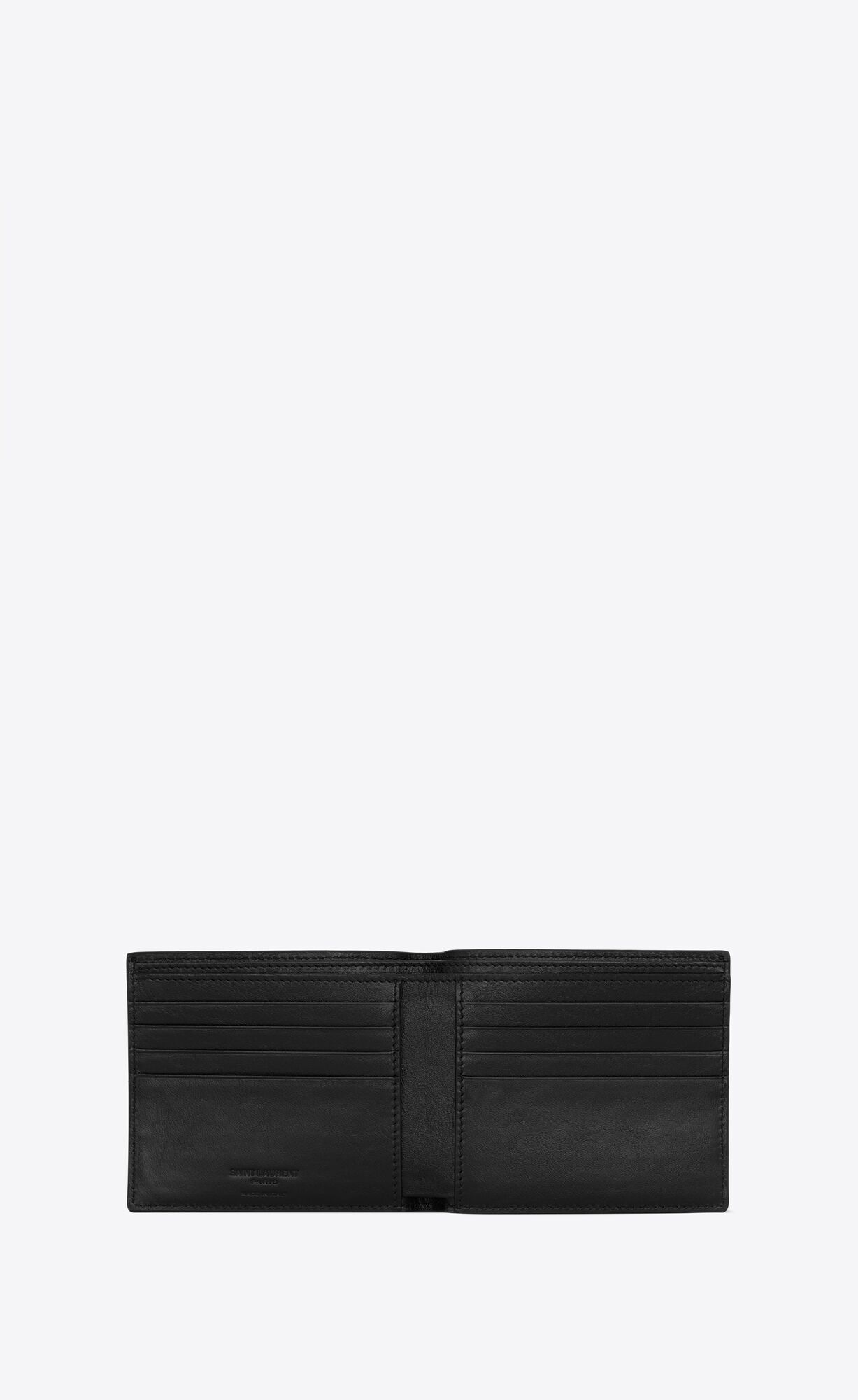 YSL Le Monogramme East/West Wallet In Embossed Smooth Leather Black | AGQZI1692