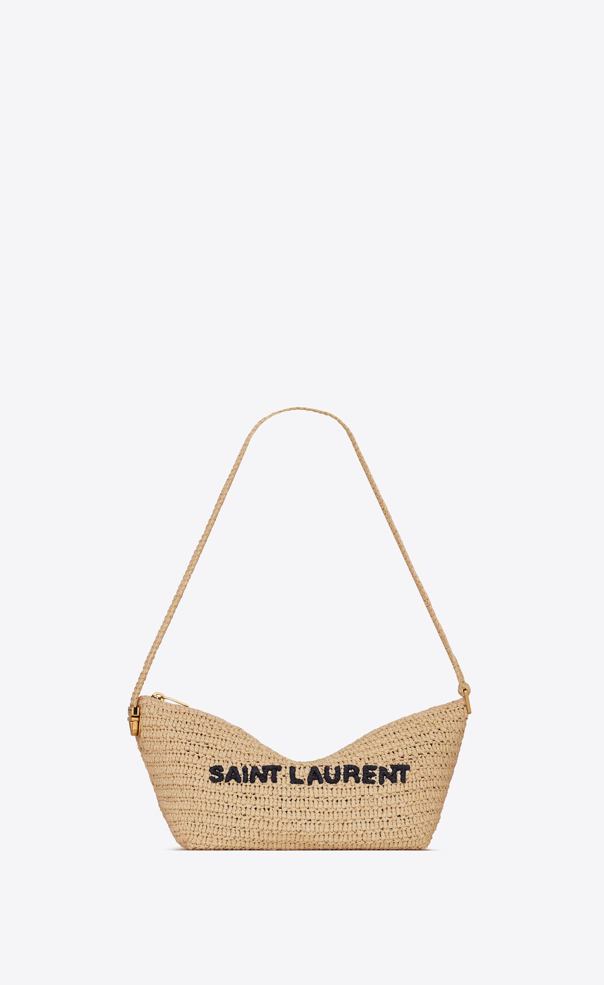 YSL Le Rafia Crossbody Bag Naturel | VOCUE6578