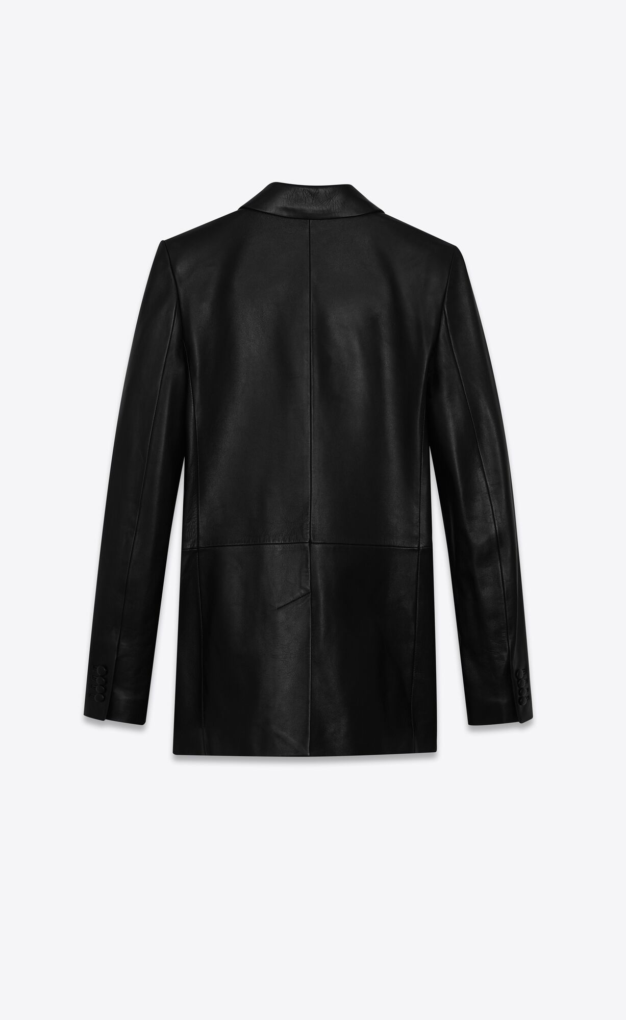 YSL Leather Suit Jacket Black | ULMOQ4019