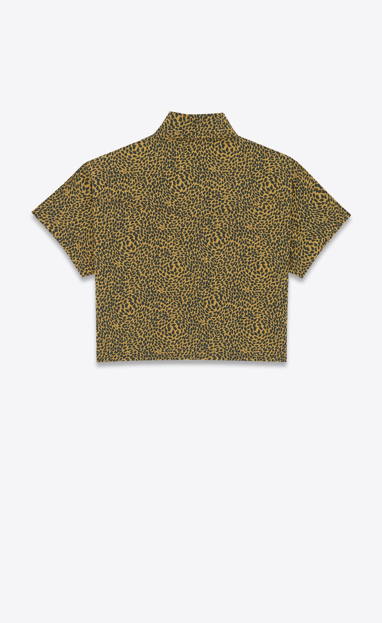 YSL Leopard-print Cropped Shirt Leopard | GEOHR3286