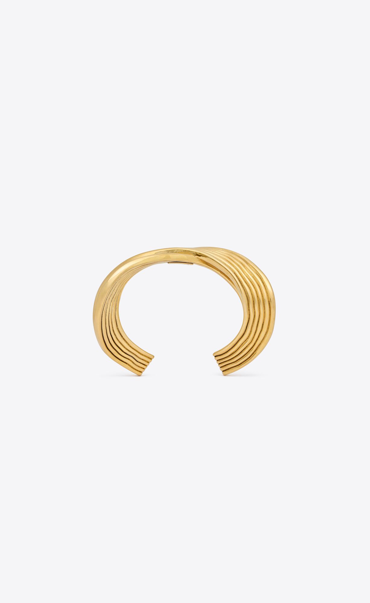 YSL Link Cuff In Metal Gold | ZOJBF2673