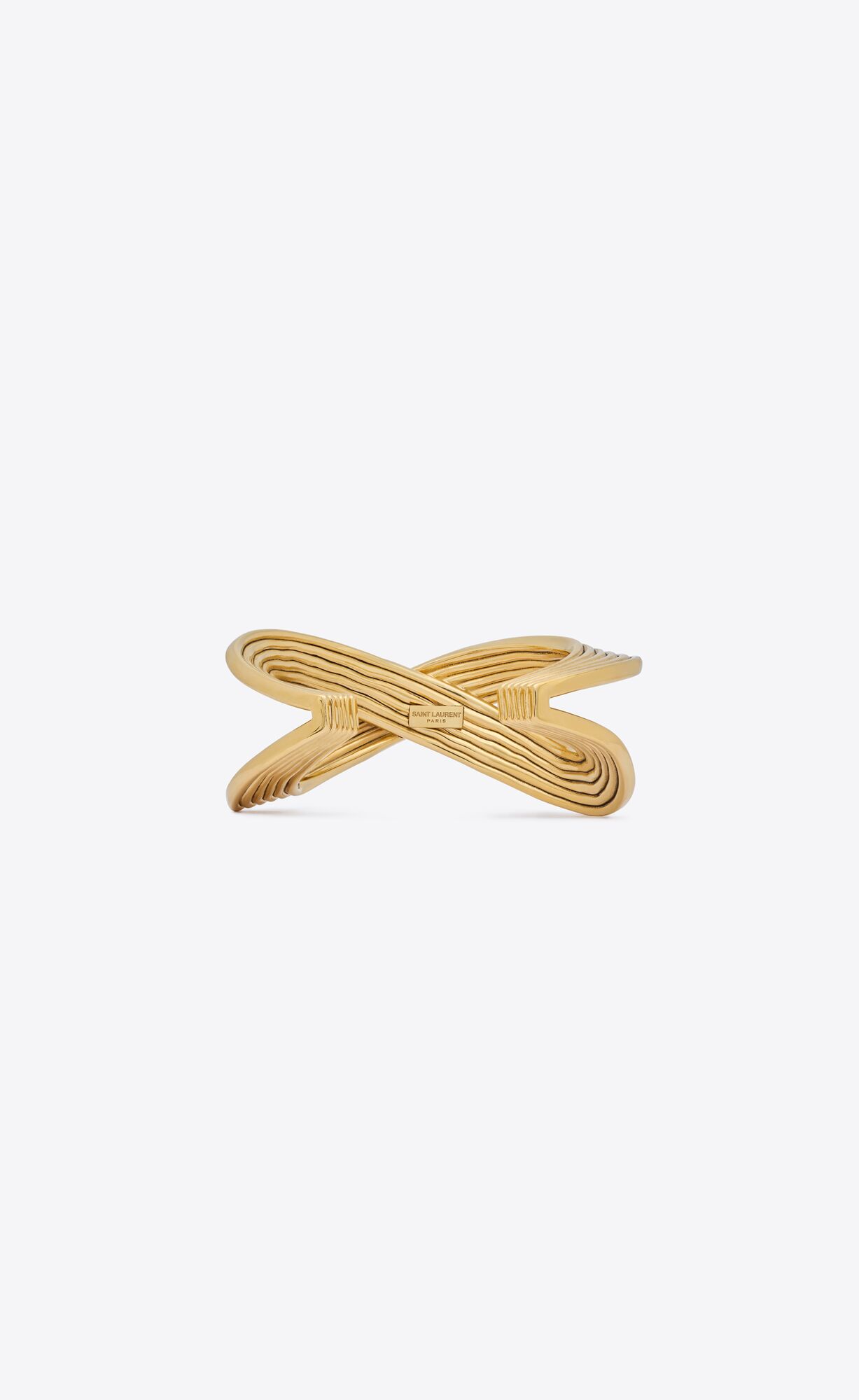 YSL Link Cuff In Metal Gold | ZOJBF2673