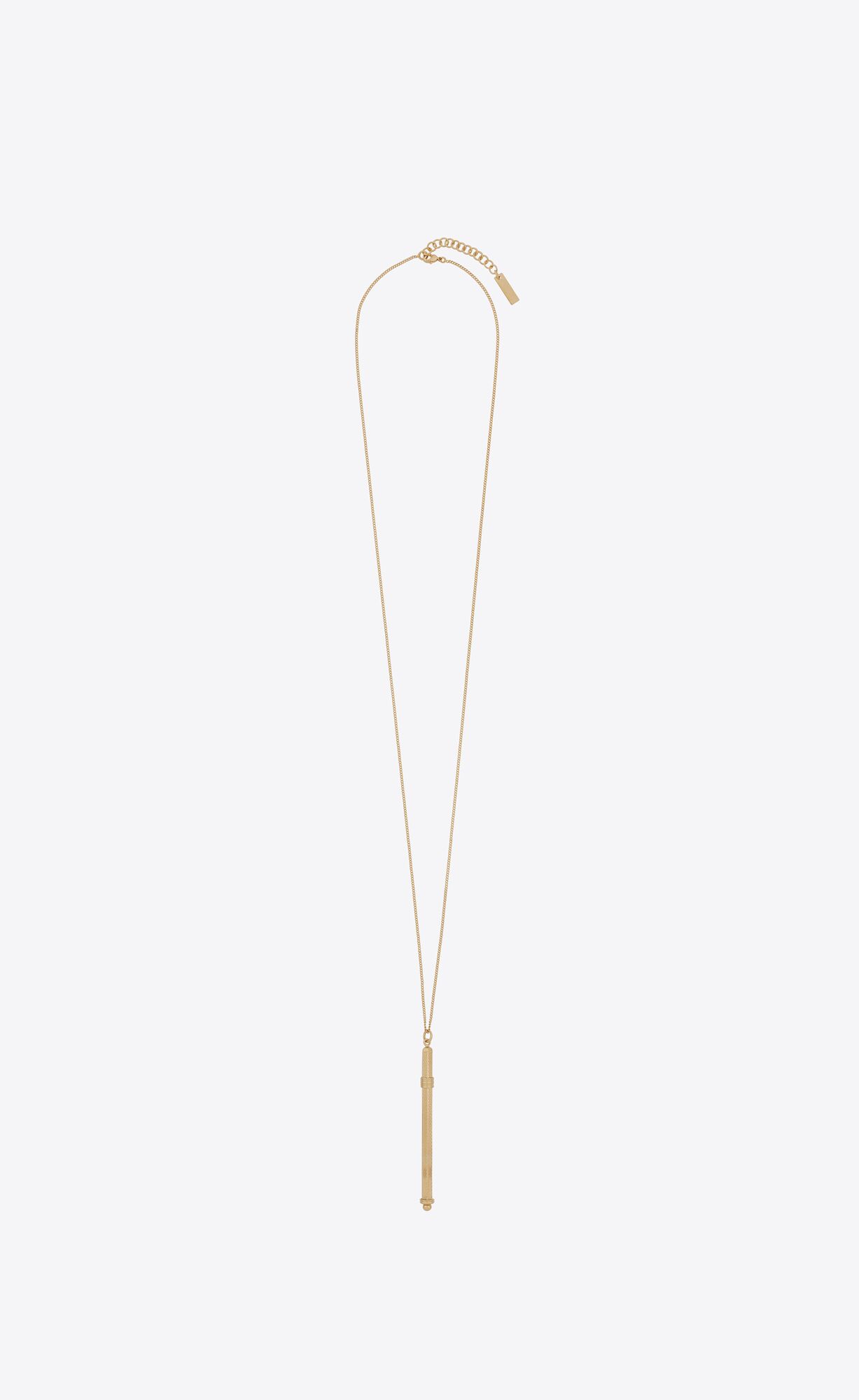 YSL Long Cocktail Stirrer Necklace In Metal Gold | BVPGX9572