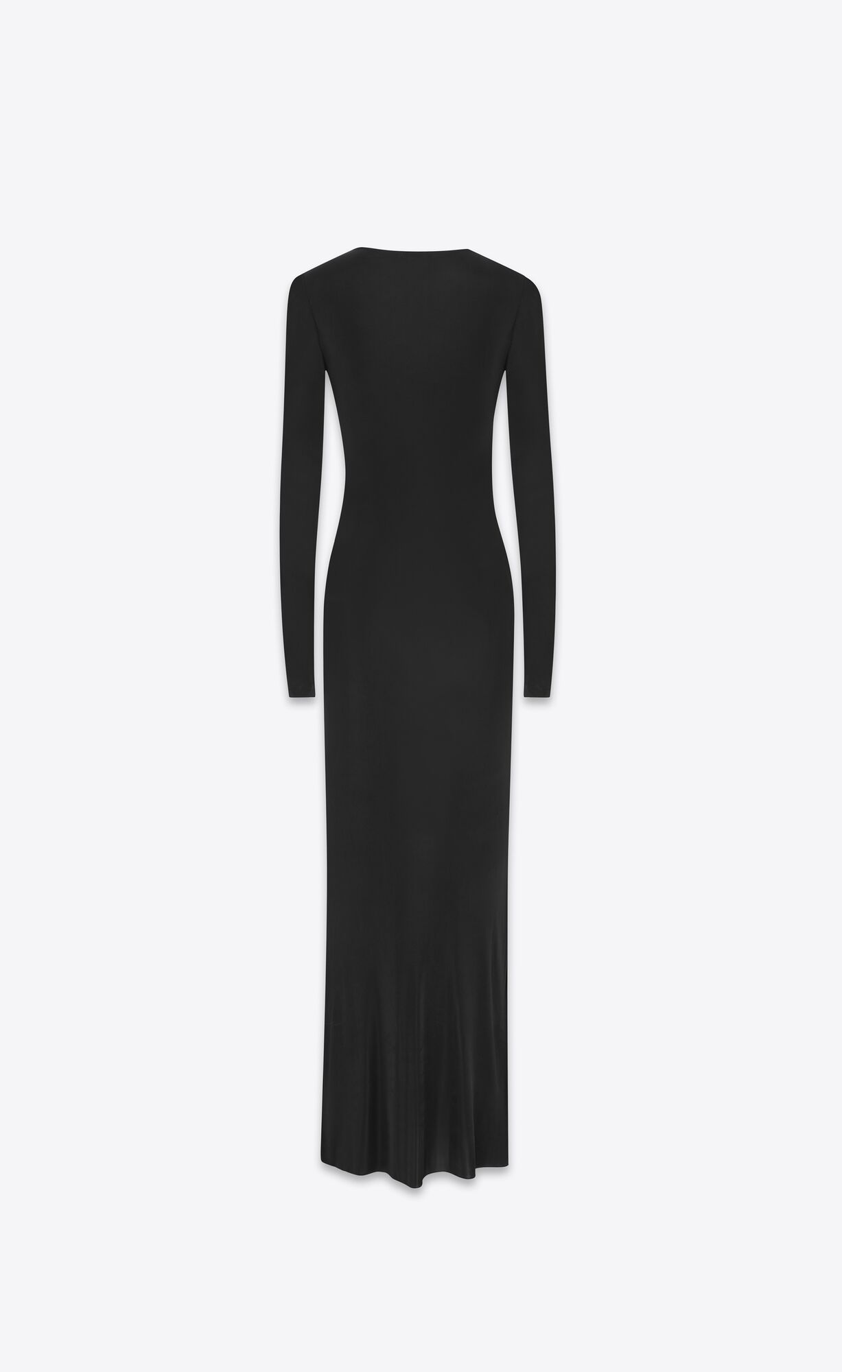 YSL Long Draped Dress In Crepe Jersey Black | YOFBW0512