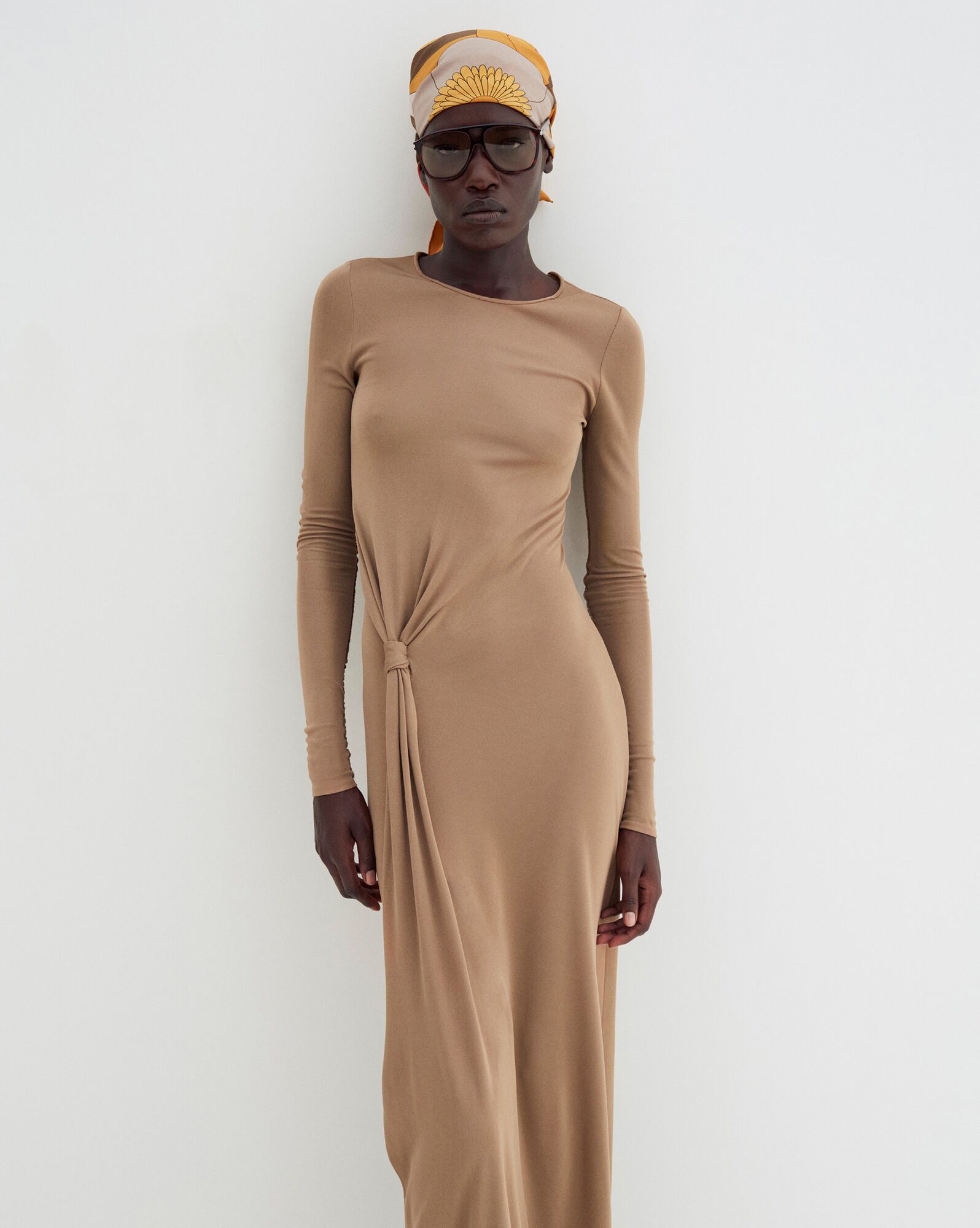 YSL Long Dress In Jersey Naturel | KXGQF1605