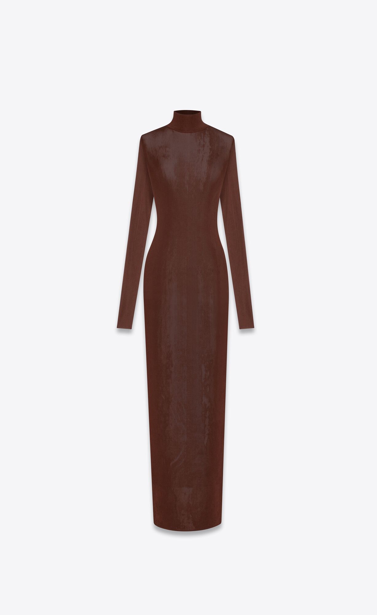 YSL Long Dress In Knit Chocolat | HGNJO0462