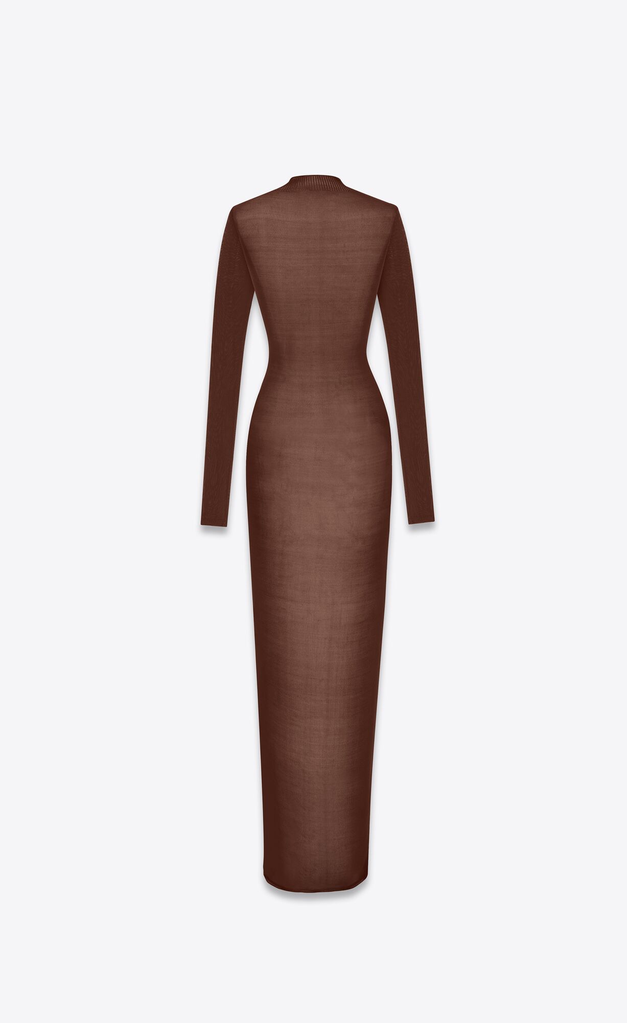 YSL Long Dress In Knit Chocolat | KHLNU9172