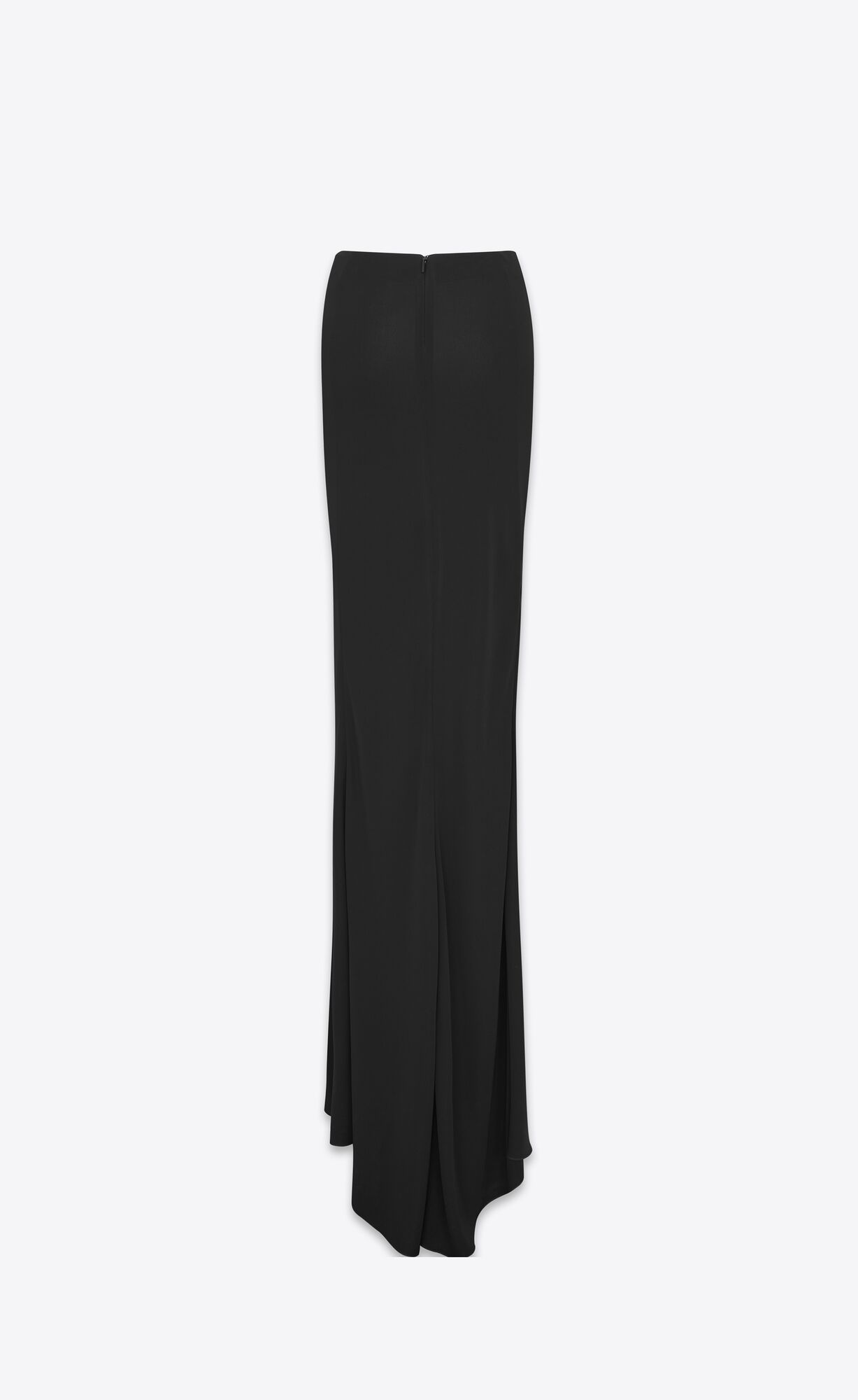 YSL Long Skirt In Crepe Jersey Black | WMUHS7498