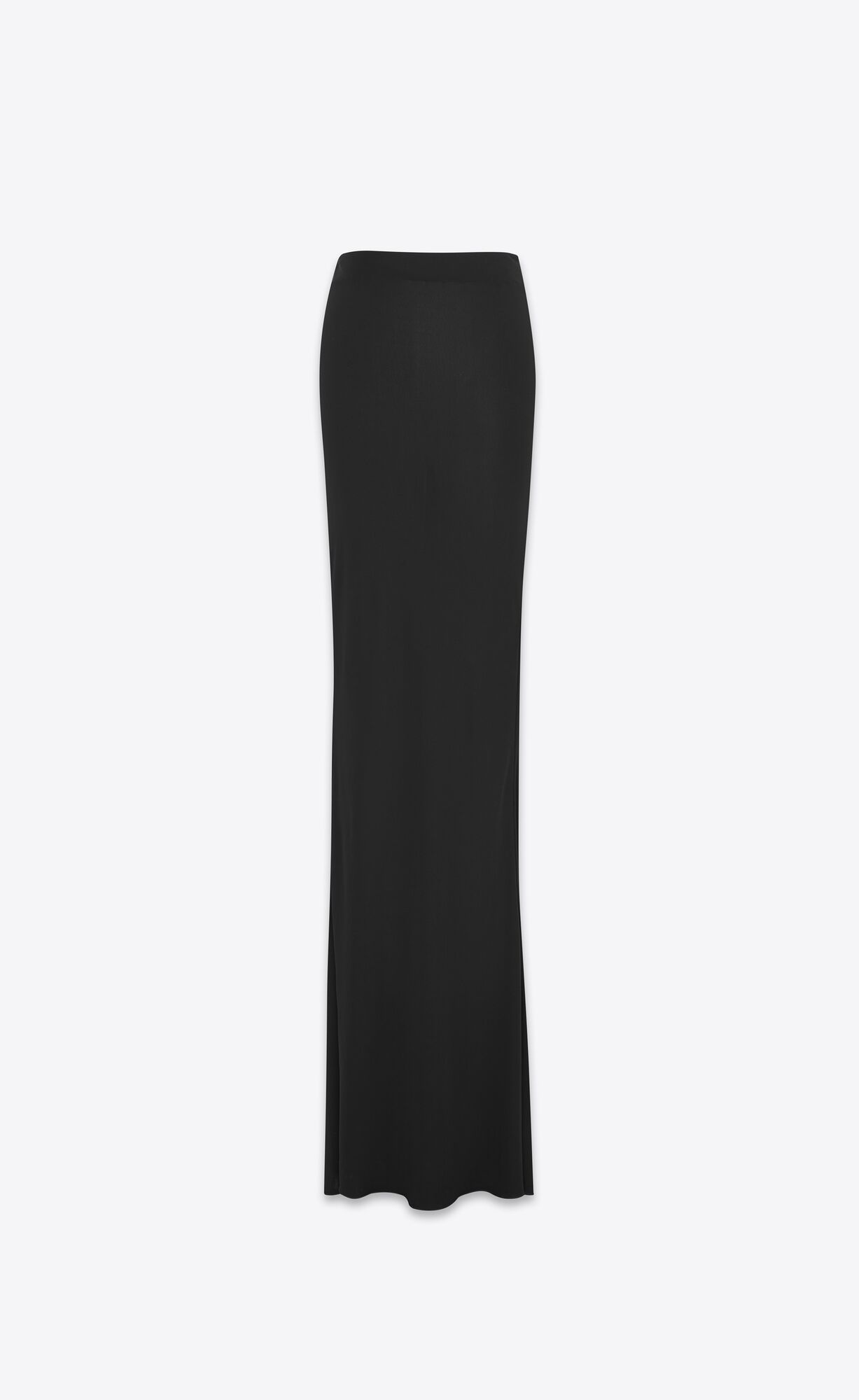 YSL Long Skirt In Crepe Jersey Black | WMUHS7498