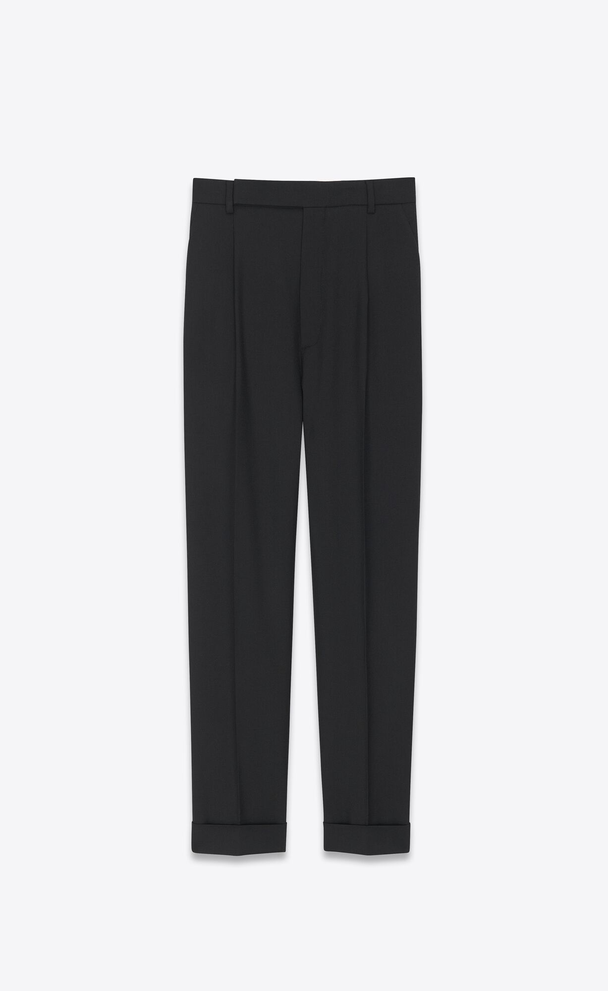 YSL Loose-fit Pants In Gabardine Black | VEHWI0568