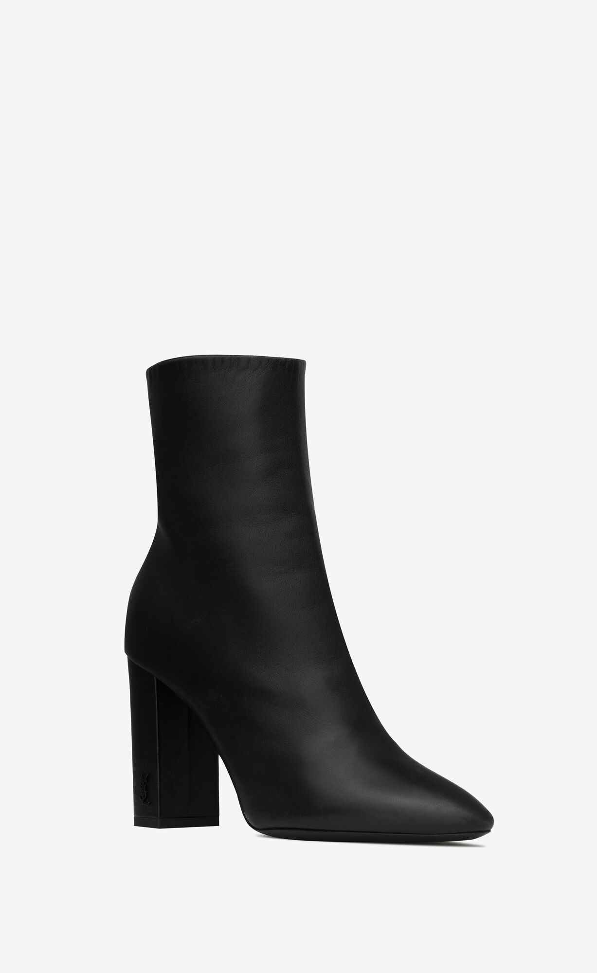 YSL Lou Ankle Boots In Leather Black | EVICQ3264