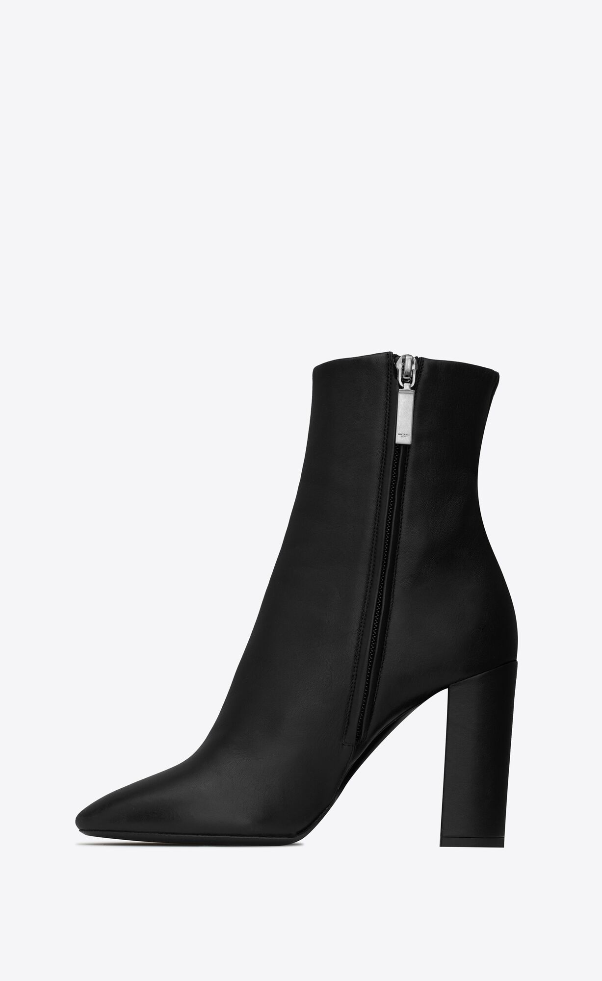 YSL Lou Ankle Boots In Smooth Leather Black | UBDWY1243