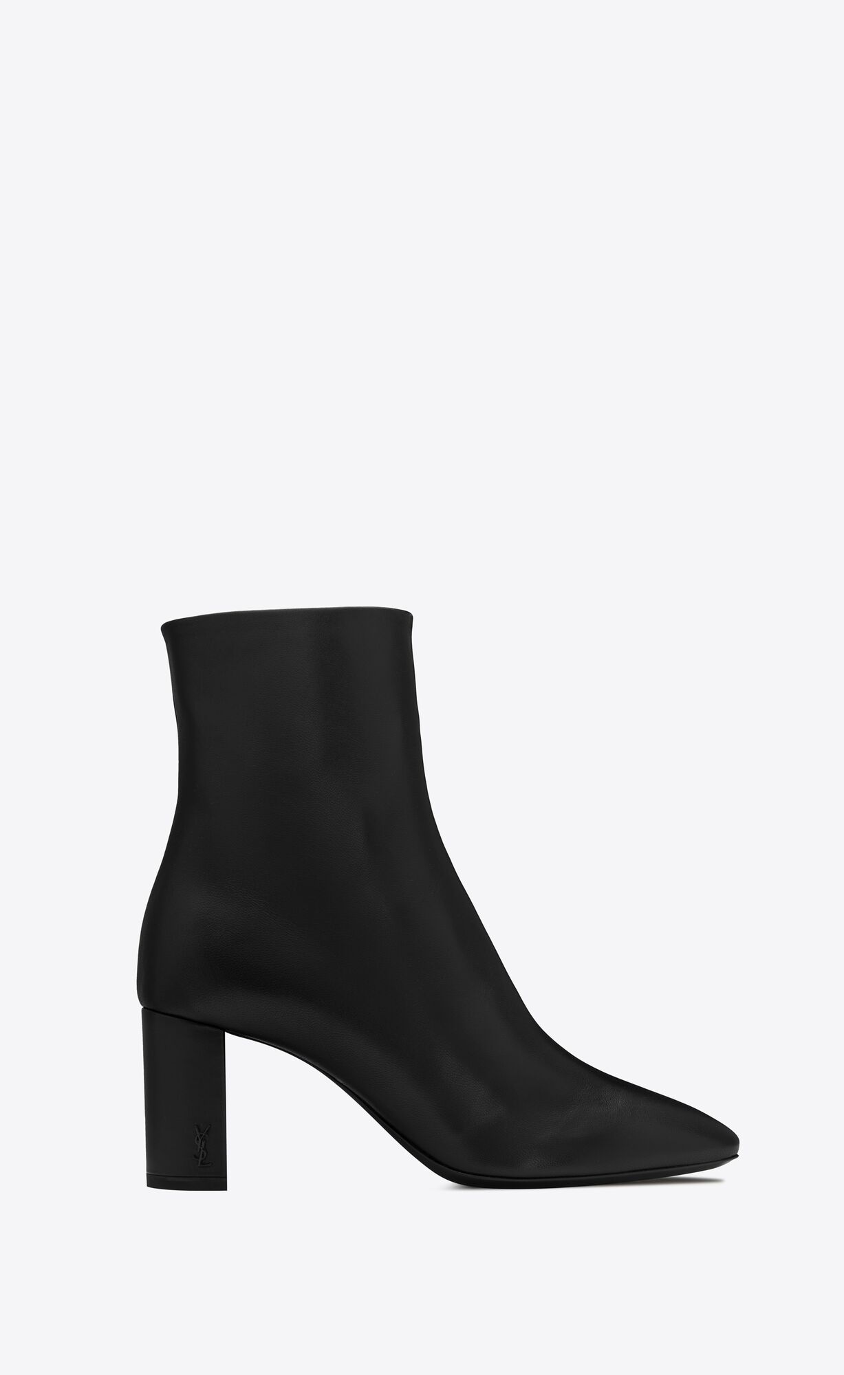 YSL Lou Ankle Boots In Smooth Leather Black | UBDWY1243