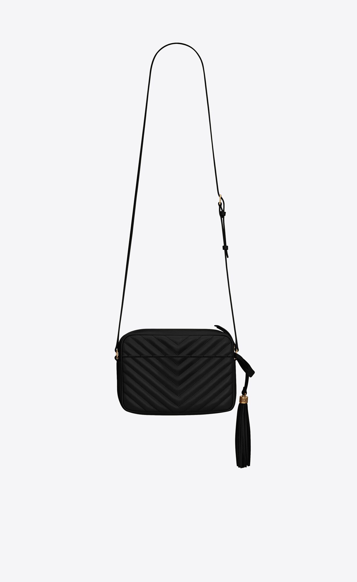 YSL Lou Camera Bag In Quilted Leather Black | TJYPA9416