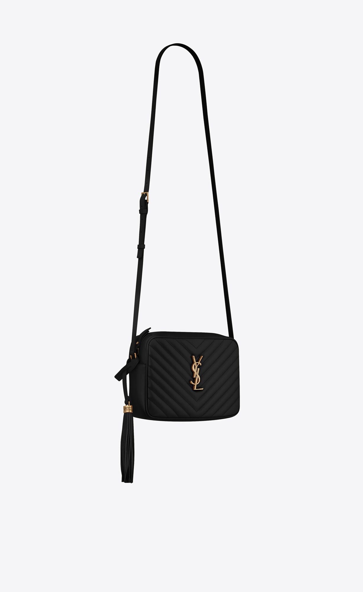 YSL Lou Camera Bag In Quilted Leather Black | TJYPA9416