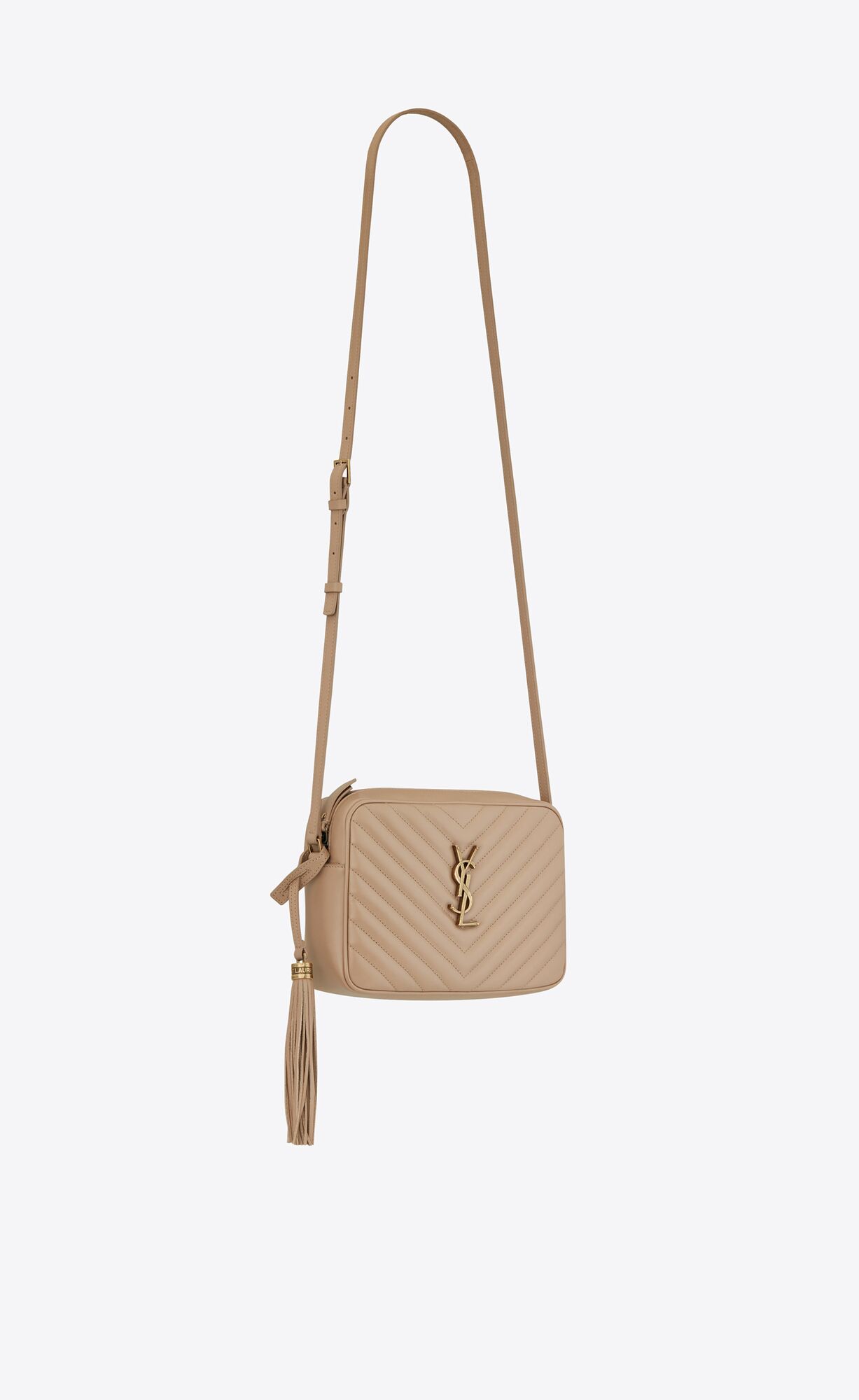 YSL Lou Camera Bag In Quilted Leather Dark Beige | LJTIN8401