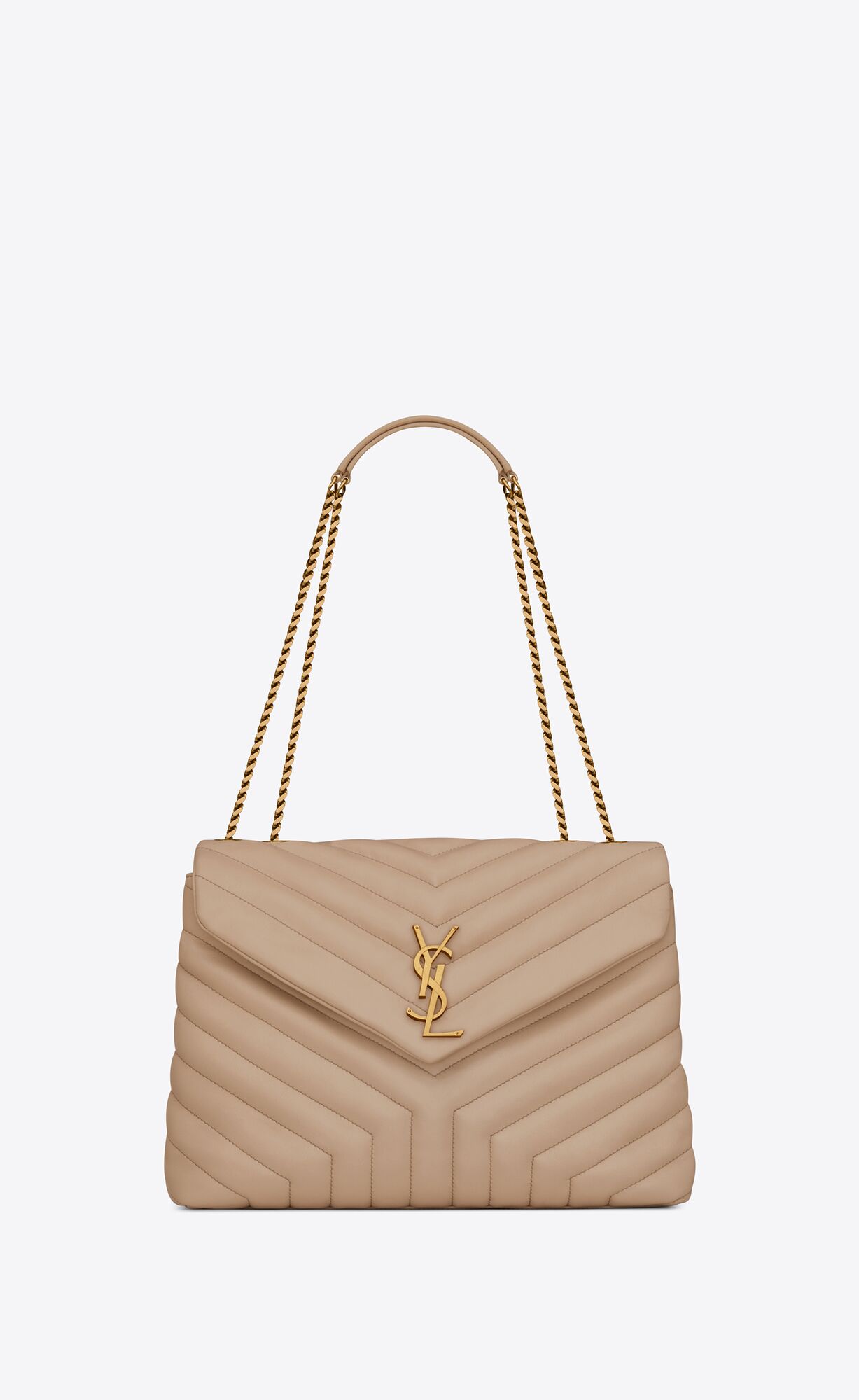 YSL Loulou Medium Chain Bag In Quilted \