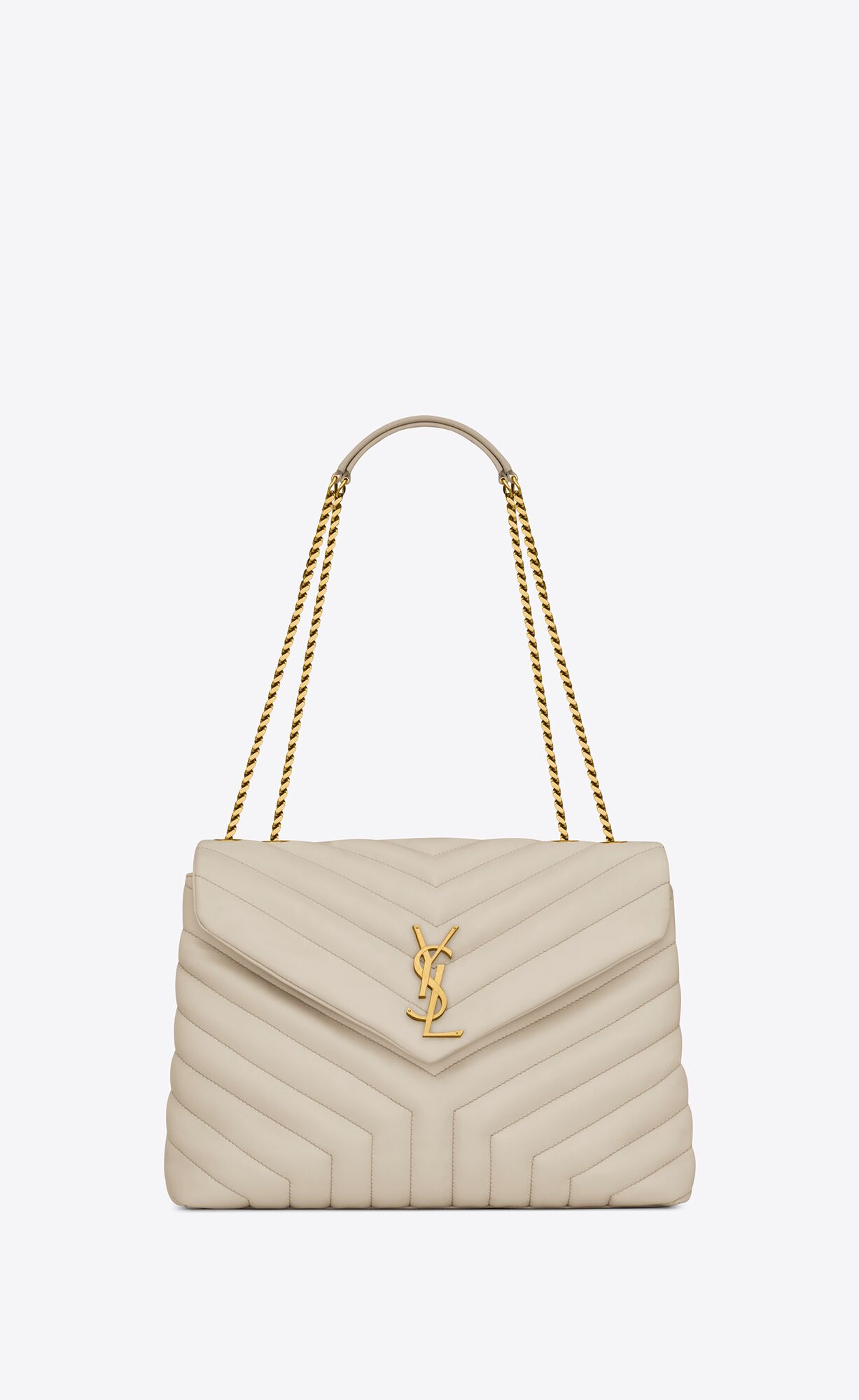 YSL Loulou Medium Chain Bag In Quilted \