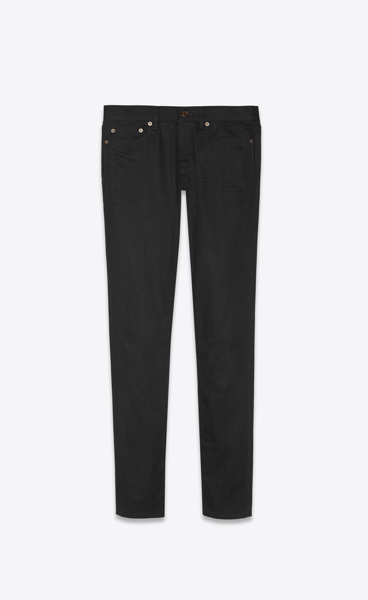 YSL Low-rise Jeans In Used Black Denim Used Black | OYUFD1462