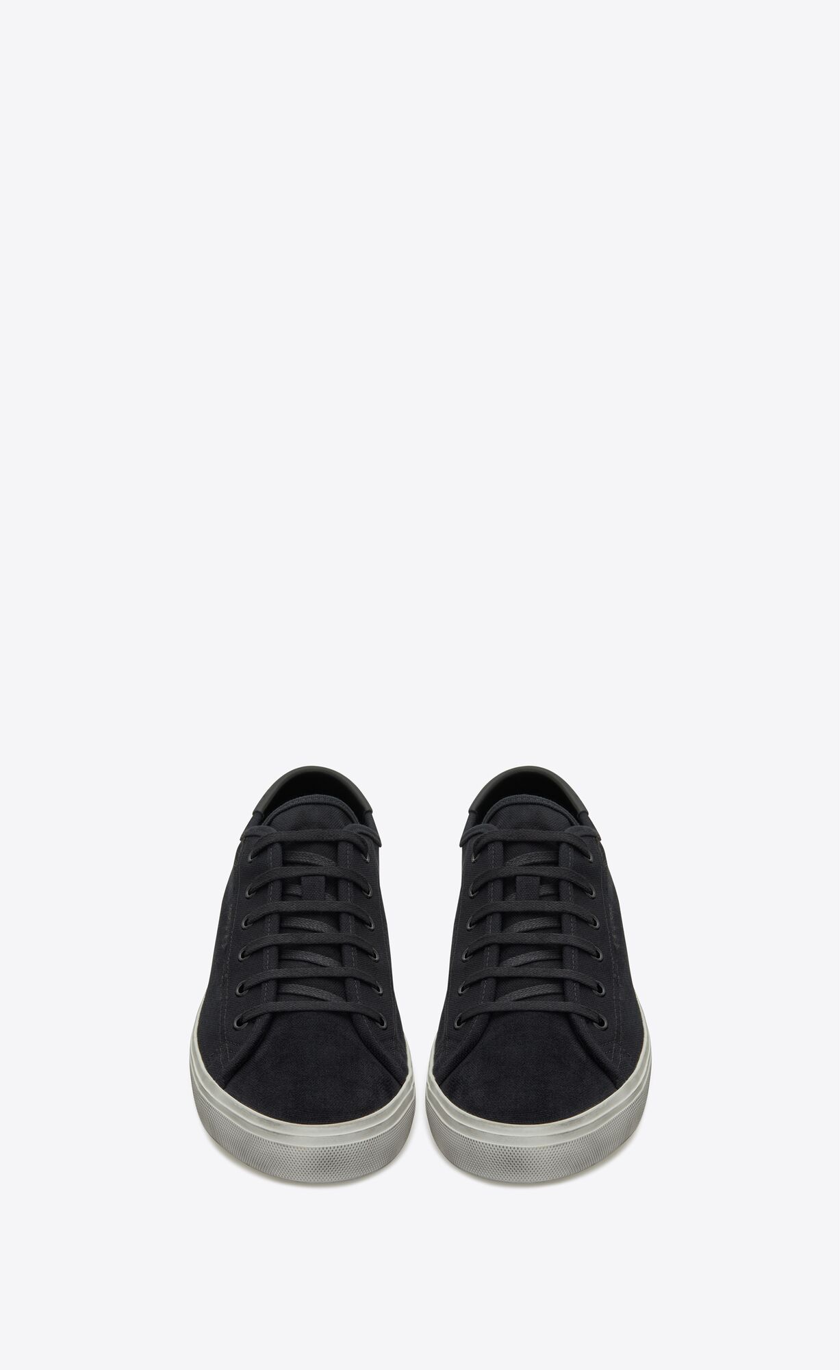 YSL Malibu Sneakers In Canvas And Leather Black | PYNOF7436