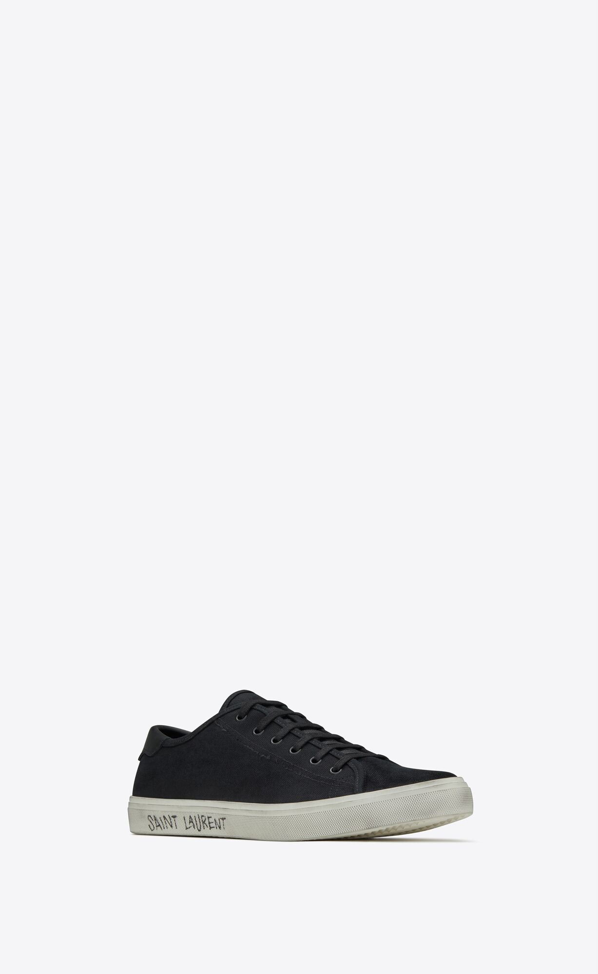 YSL Malibu Sneakers In Canvas And Leather Black | PYNOF7436