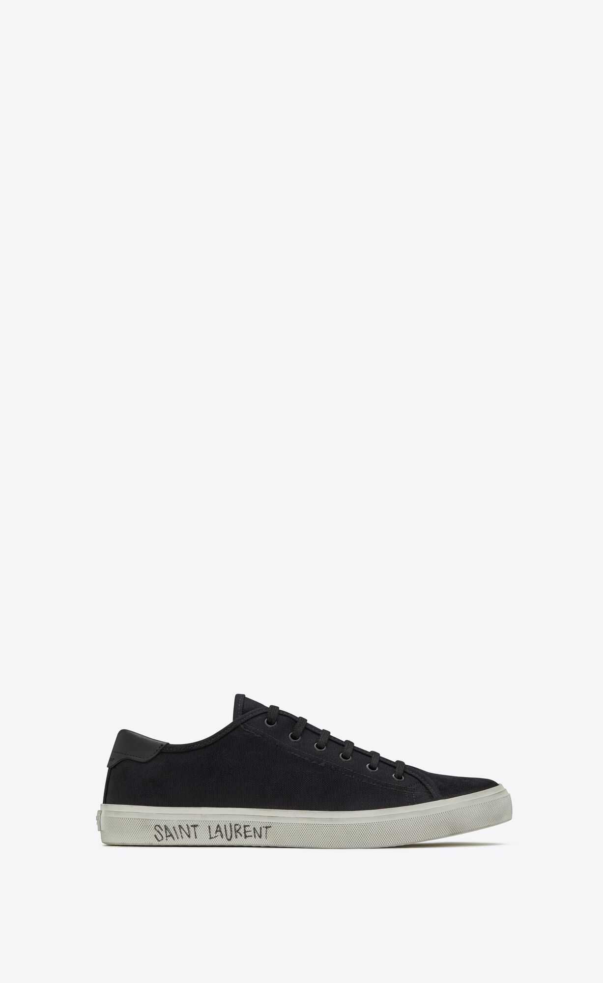 YSL Malibu Sneakers In Canvas And Leather Black | PYNOF7436