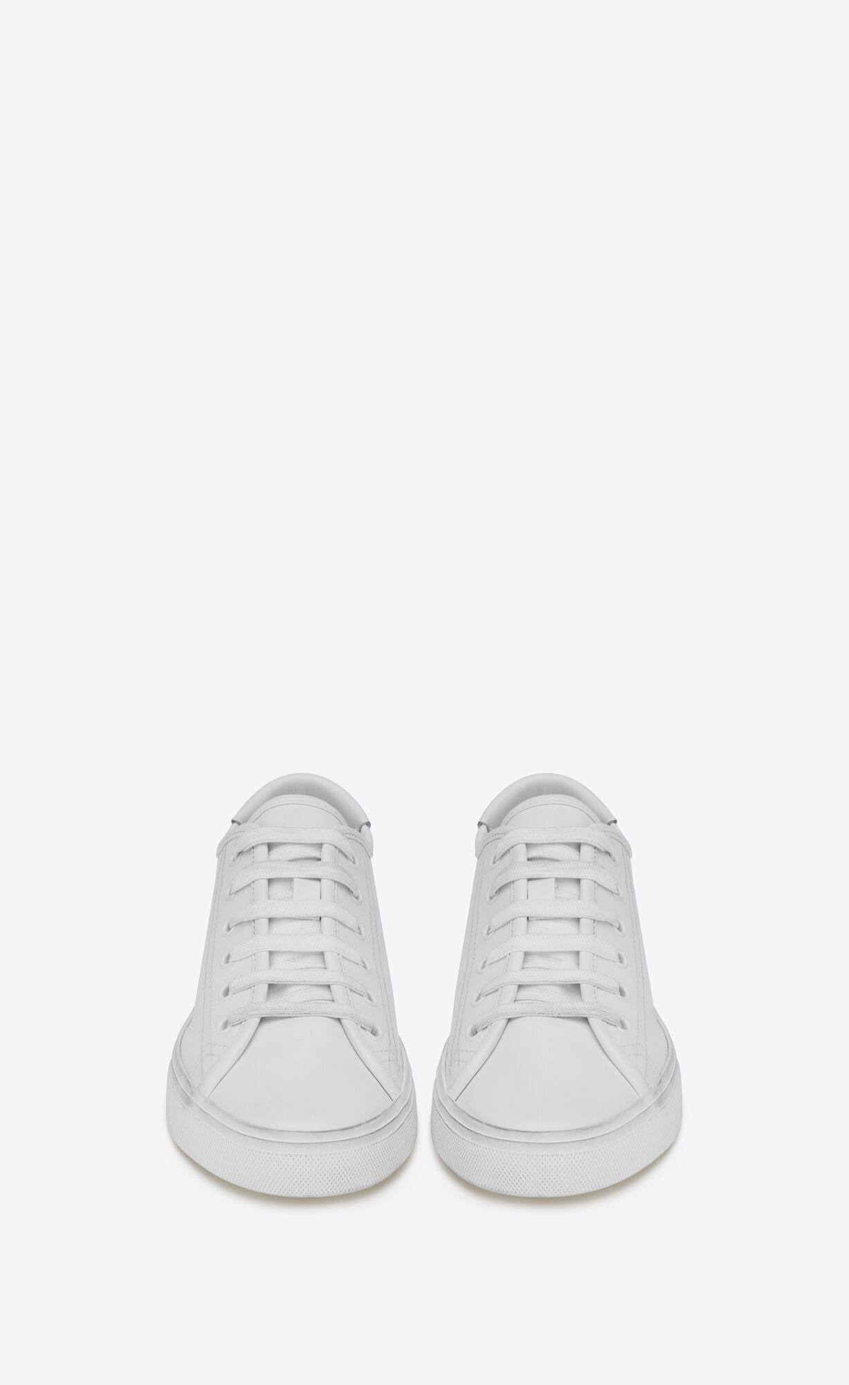 YSL Malibu Sneakers In Smooth Leather Optic White | KLMAC8236