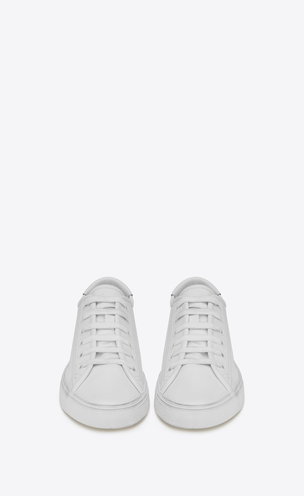 YSL Malibu Sneakers In Smooth Leather Optic White | RJZHT3159