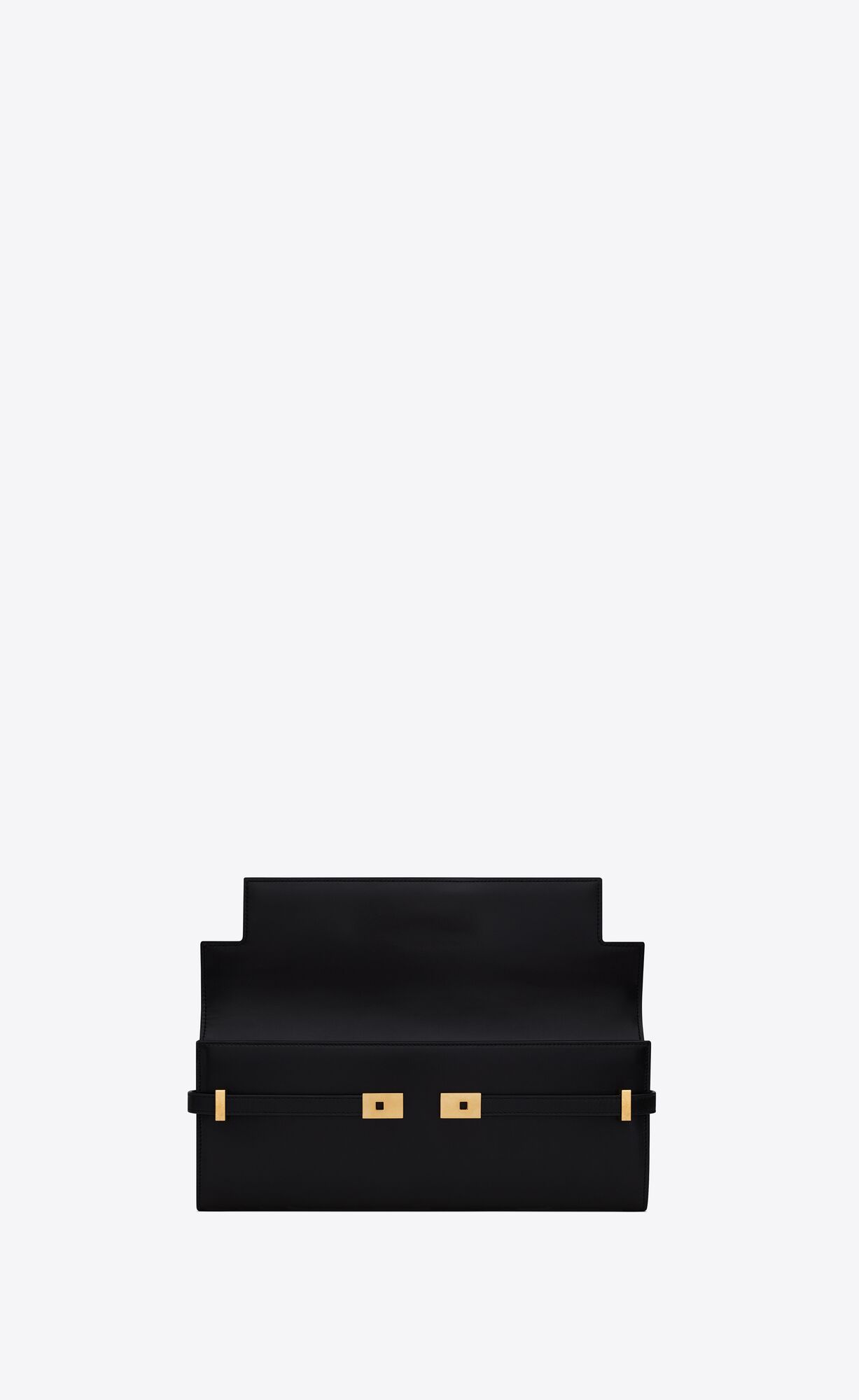 YSL Manhattan Clutch In Box Saint Laurent Leather Noir | TMNJR4901