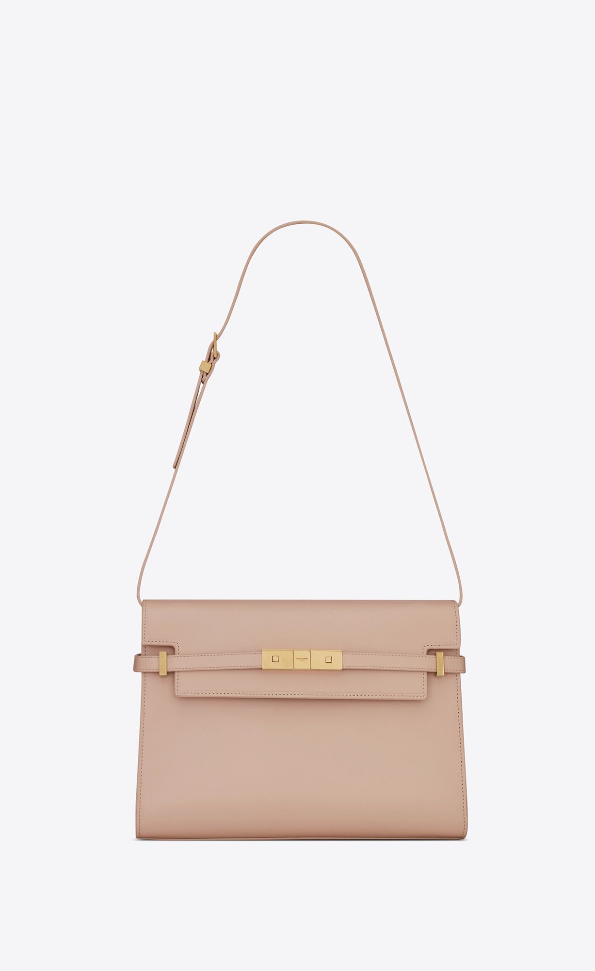 YSL Manhattan Shoulder Bag In Box Saint Laurent Leather Rosy Sand | IBUSR0249