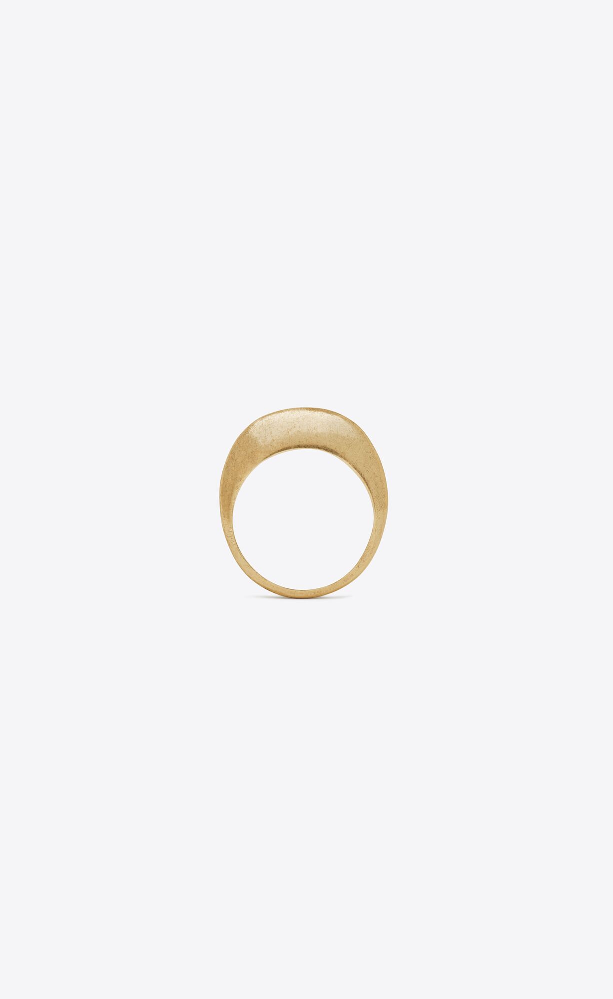 YSL Medium Bumpy Ring In Metal Aged Gold | HSBJC2590