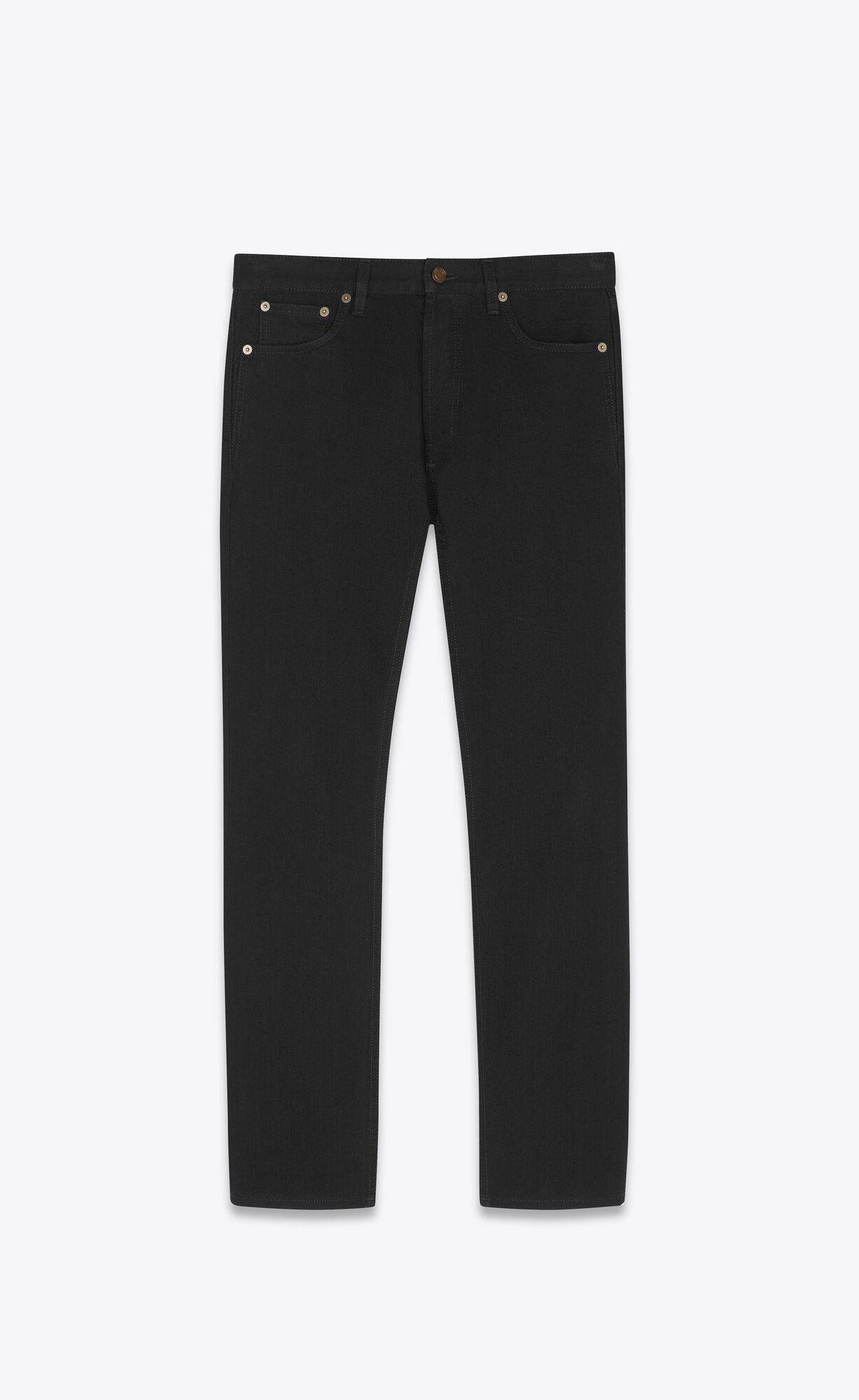 YSL Mid-waist Jeans In Worn Black Denim Worn Black | WBSCP0937