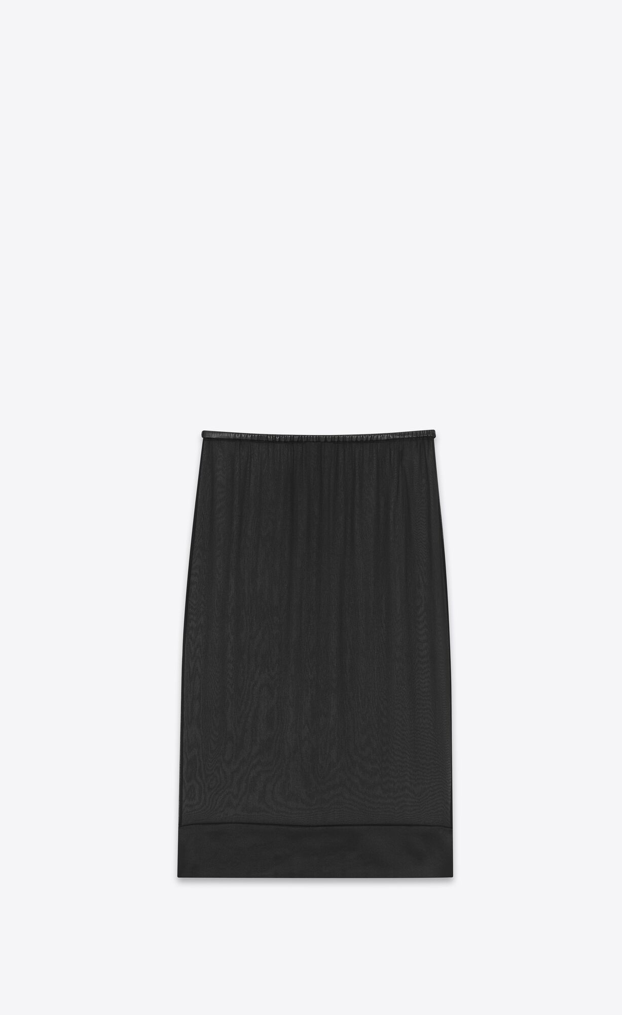 YSL Midi Skirt In Crepe Muslin Black | KNZLR3186