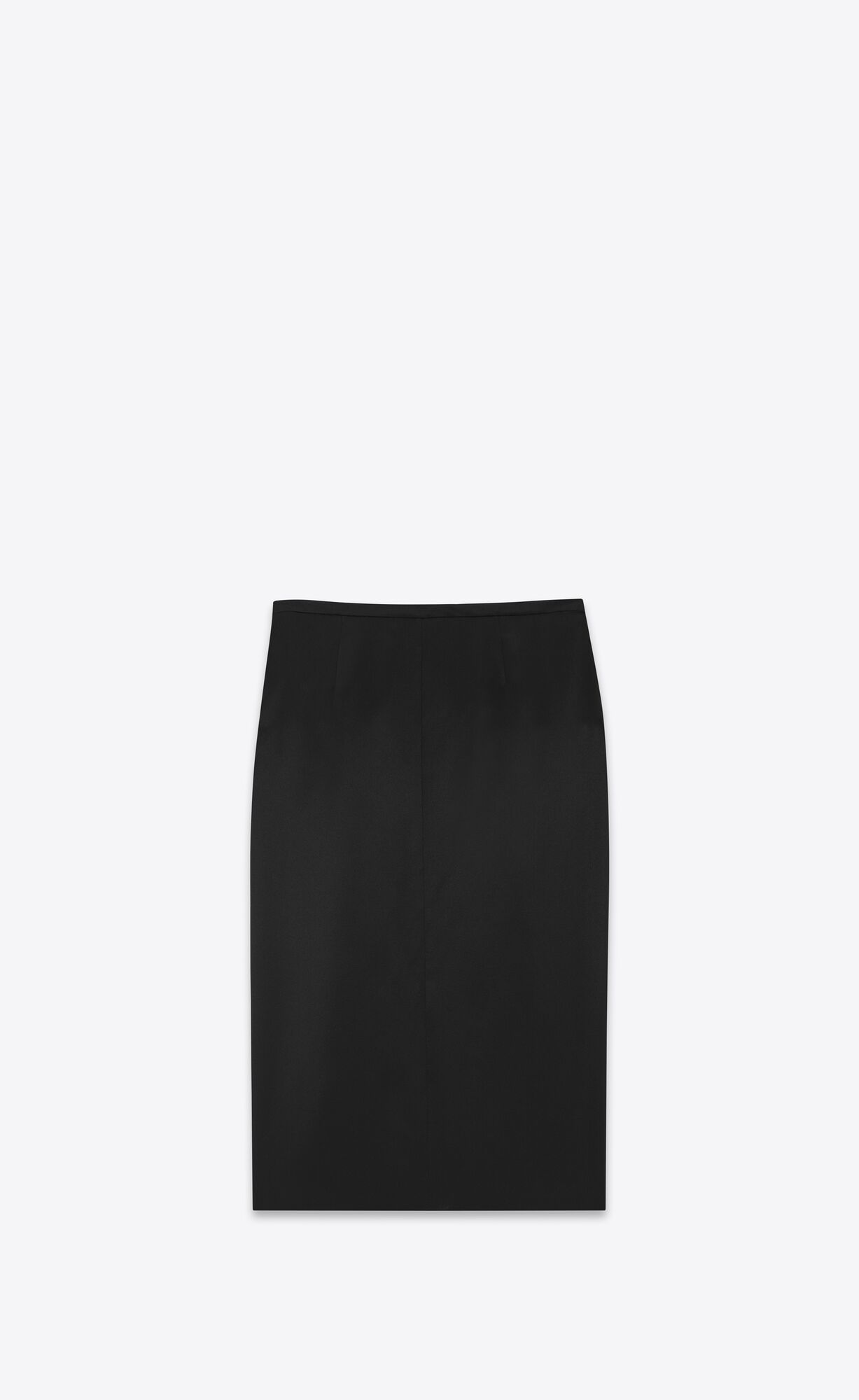 YSL Midi Skirt In Crepe Satin Black | AFQLV2735