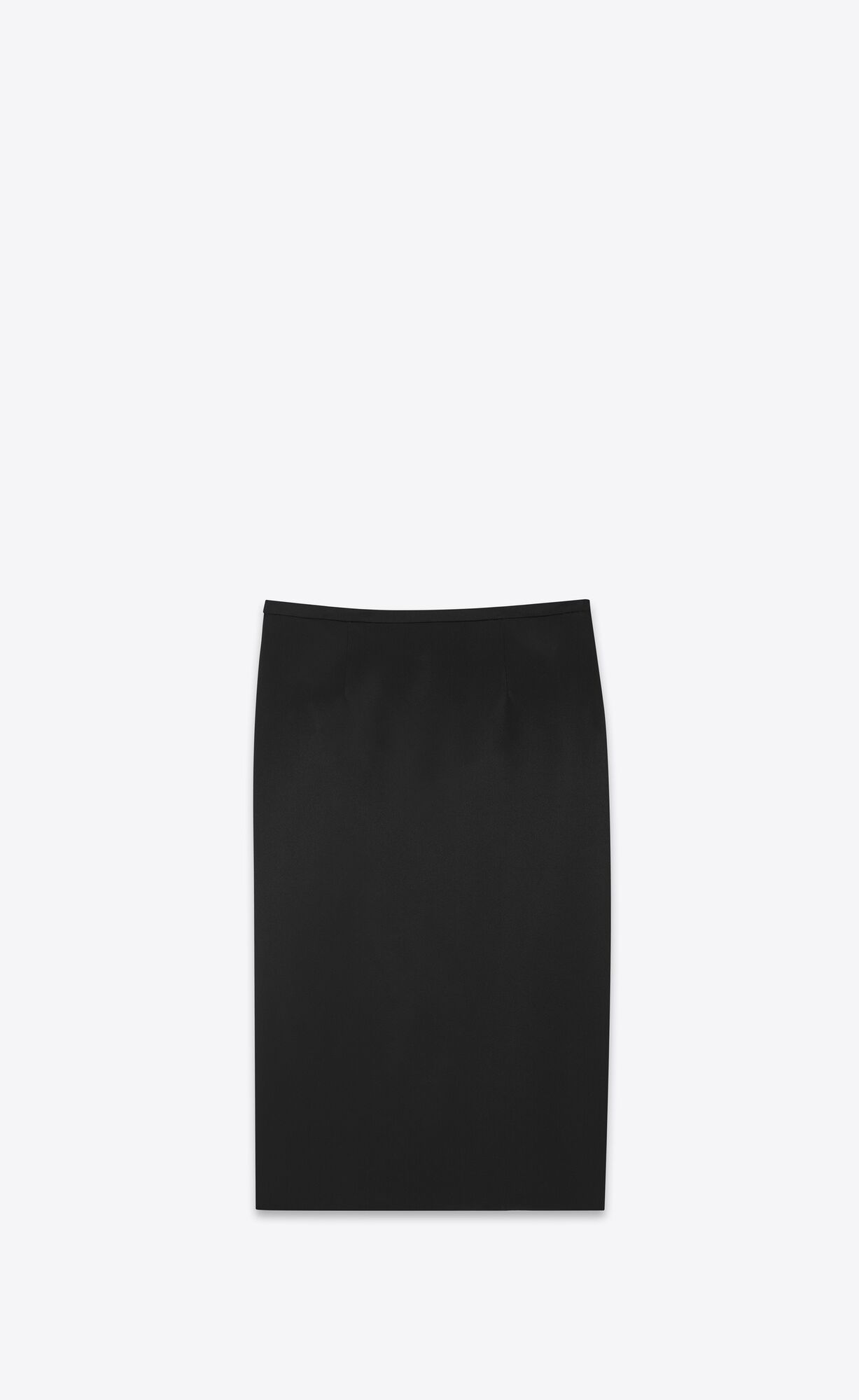 YSL Midi Skirt In Crepe Satin Black | AFQLV2735