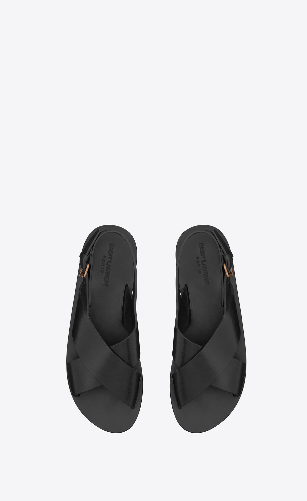 YSL Mojave Sandals In Smooth Leather Black | LGZAO7902