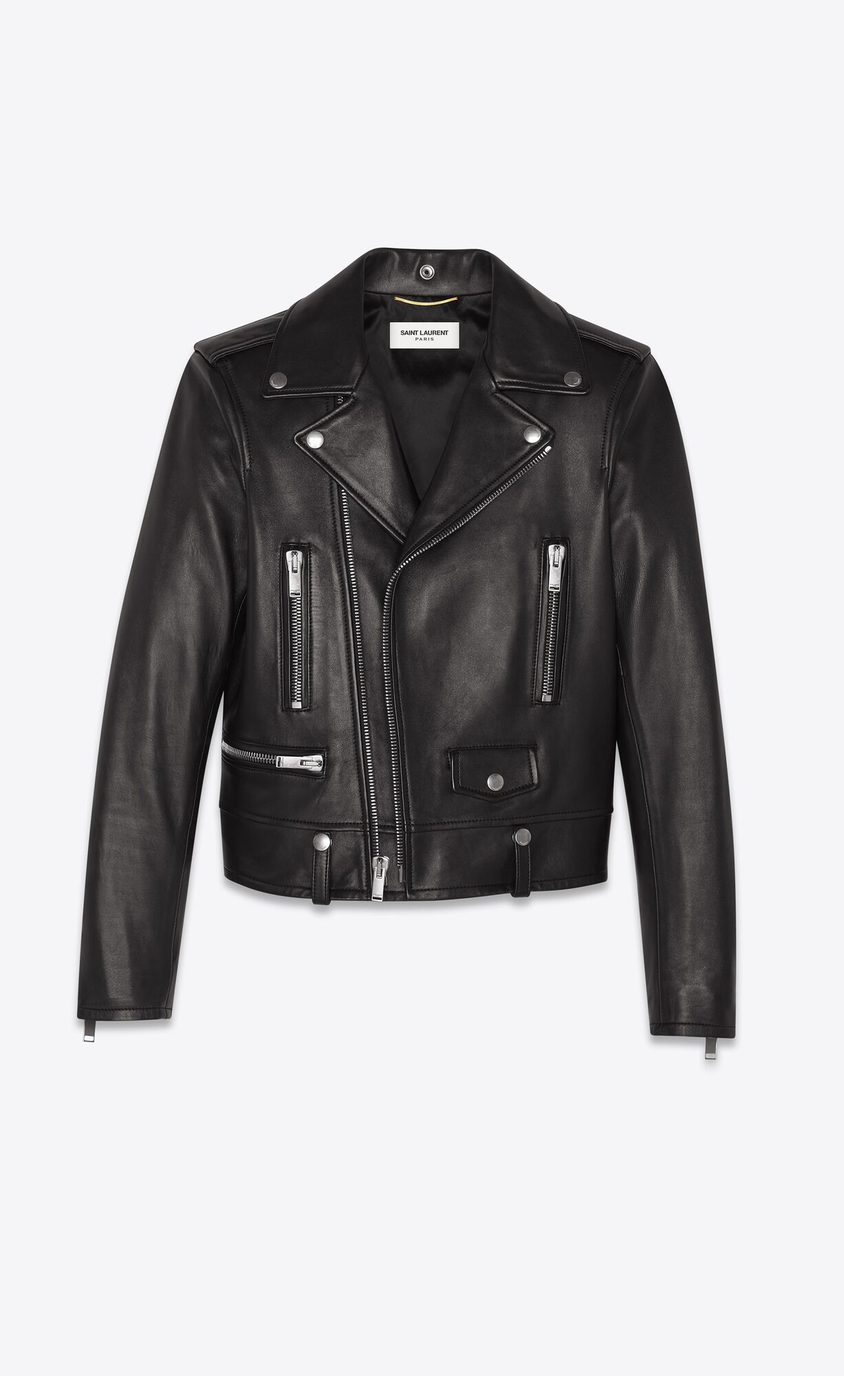 YSL Motorcycle Jacket In Lambskin Black | XTPGA5864