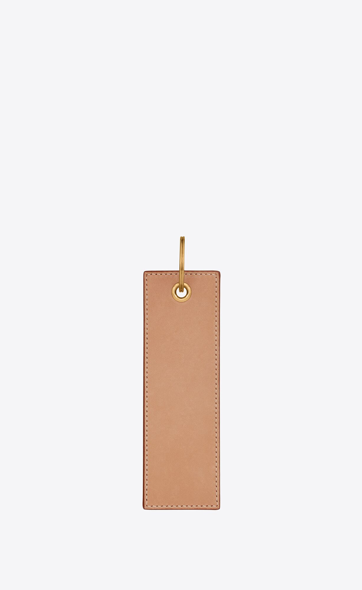 YSL Nastro Saint Laurent Keyring In Smooth Leather Brown Gold | CMDWV3851