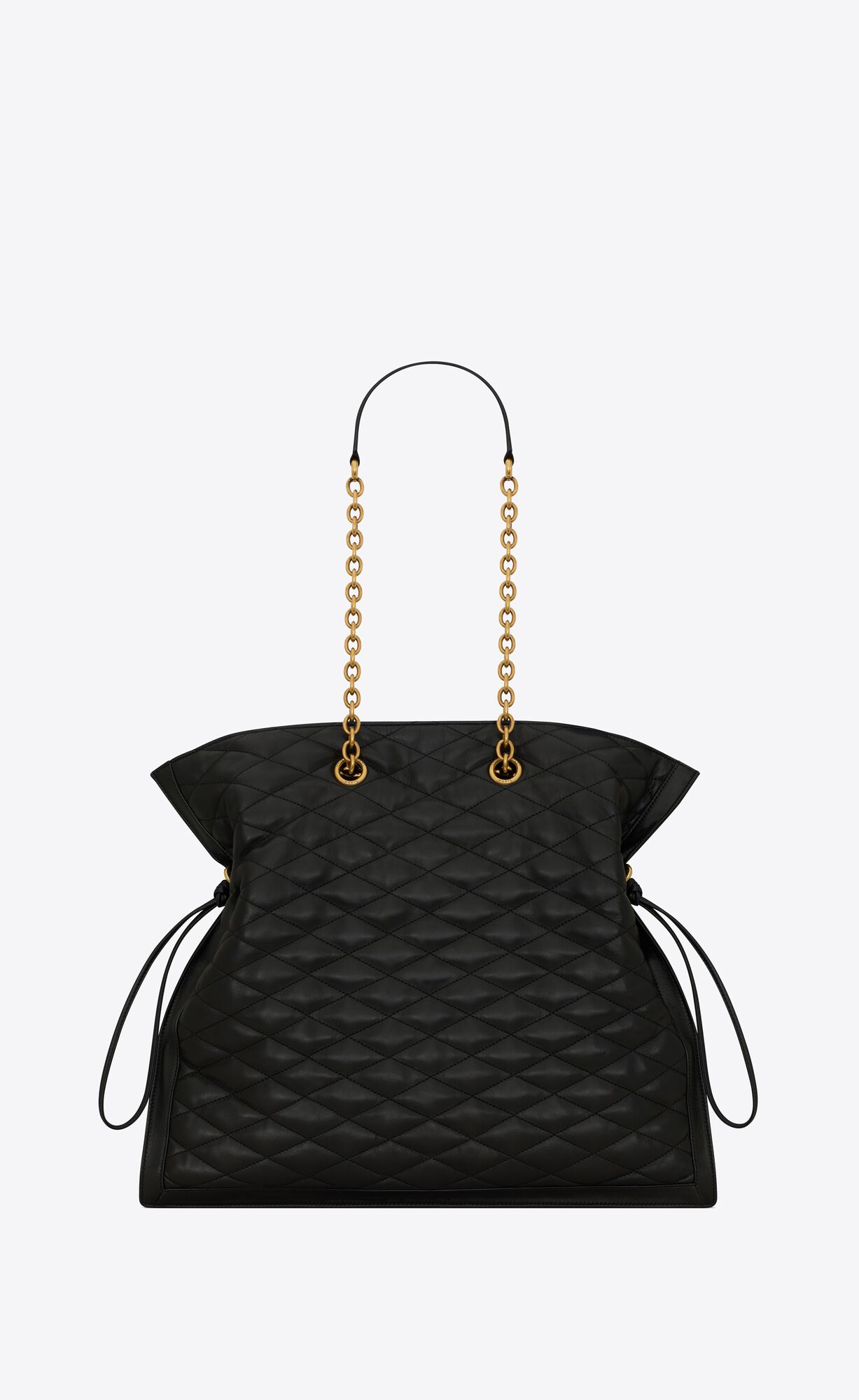 YSL New Pochon In Quilted Lambskin Black | OGTVB5279