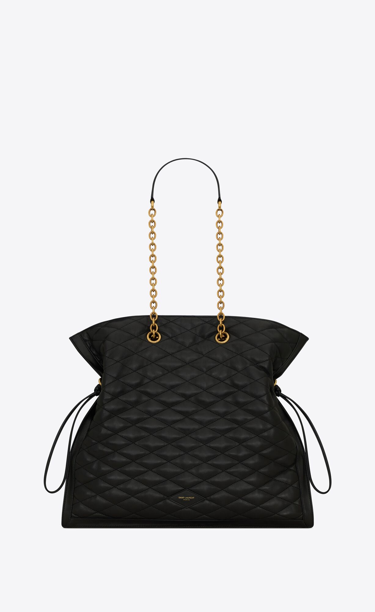 YSL New Pochon In Quilted Lambskin Black | OGTVB5279