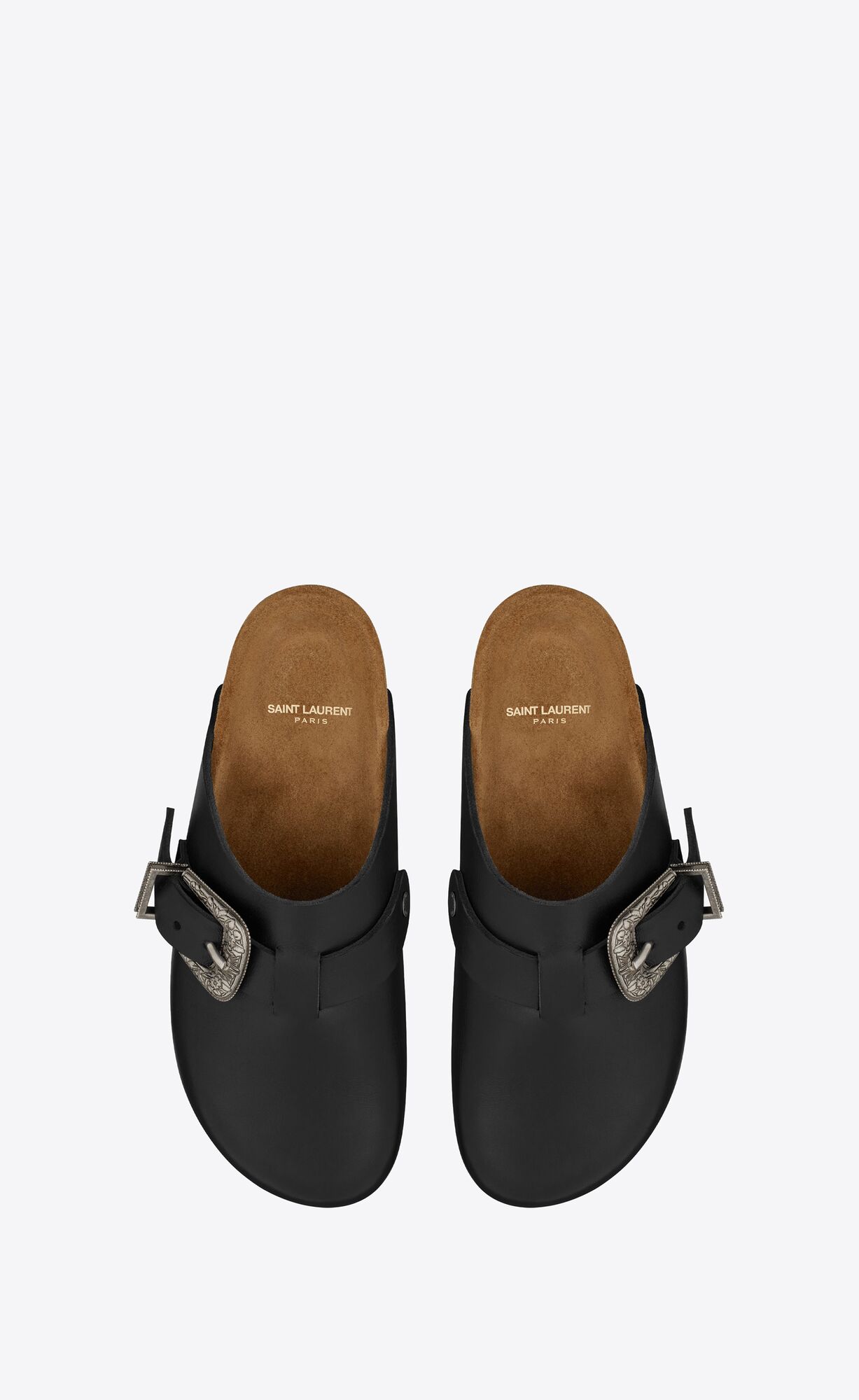 YSL Nichols Clogs In Smooth Leather Black | BSJFI0653