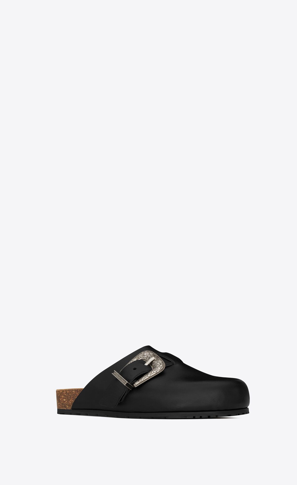 YSL Nichols Clogs In Smooth Leather Black | BSJFI0653